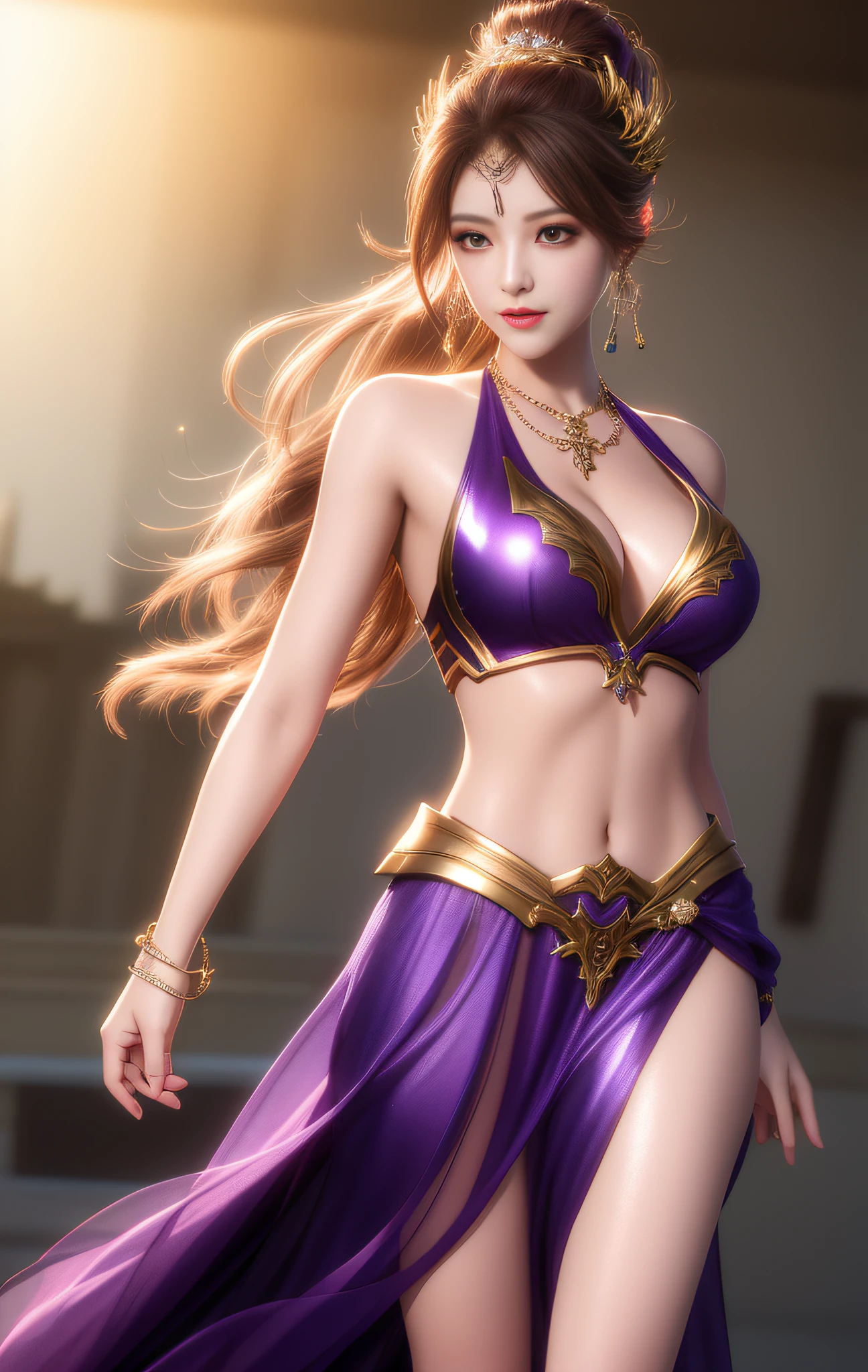 Best Quality, Masterpiece, High Resolution, 1 Girl, Purple Metallic Bikini Armor, Cuirass Gold Pattern, Full Body, Hair Accessories, Necklace, Jewelry, Beautiful Face, Physics, Tyndall Effect, Realism, Dark Studio, Edge Lighting, Two-tone Lighting, (High Detail Skin: 1.2), 8k UHD, DSLR, Soft Light, High Quality, Volumetric Light, Voyeur, Photo, High Resolution, 4K, 8K, Background Bokeh Best Quality, Masterpiece, High Resolution, 1 Girl, Purple Metal Bikini Armor, Cuirass Gold Pattern, Hair Accessories, Necklace, Jewelry, Beautiful Face, Physics, Tyndall Effect, Realistic, Dark Studio, Edge Lighting, Two-tone Lighting, (High Detail Skin: 1.2), 8k UHD, DSLR, Soft Light, High Quality, Volumetric Light, Voyeur, Photo, High Resolution, 4K, 8K, Forest Background, Horseback Riding, Ponytail Hair
