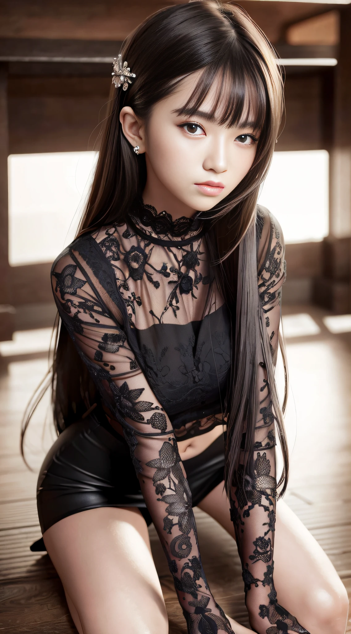 girl, half-body, uniform, long hair, sadness, depth of field, detailed face, facial focus, (looking at the audience: 1.25), skin glow, 1girl, kpop idol, yae miko, detailed face, long legs shot, full body, master, best quality, (very detailed CG unity 8k wallpaper, masterpiece, best quality, ultra-detailed, best shadow), (detailed background), (beautiful detailed face, beautiful detailed eyes), High contrast, (best illumination, an extremely delicious and beautiful), best quality, ( photorealistic : 1.2),