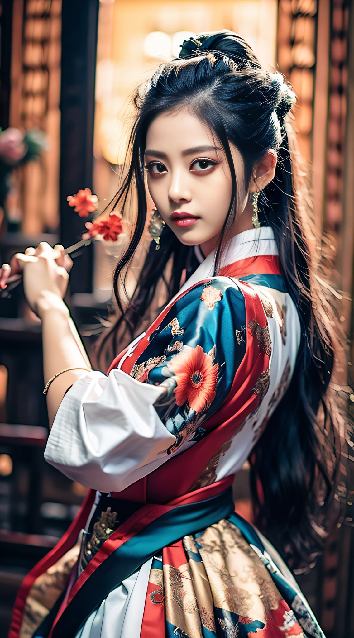 masterpiece, best quality, wuxia 1girl