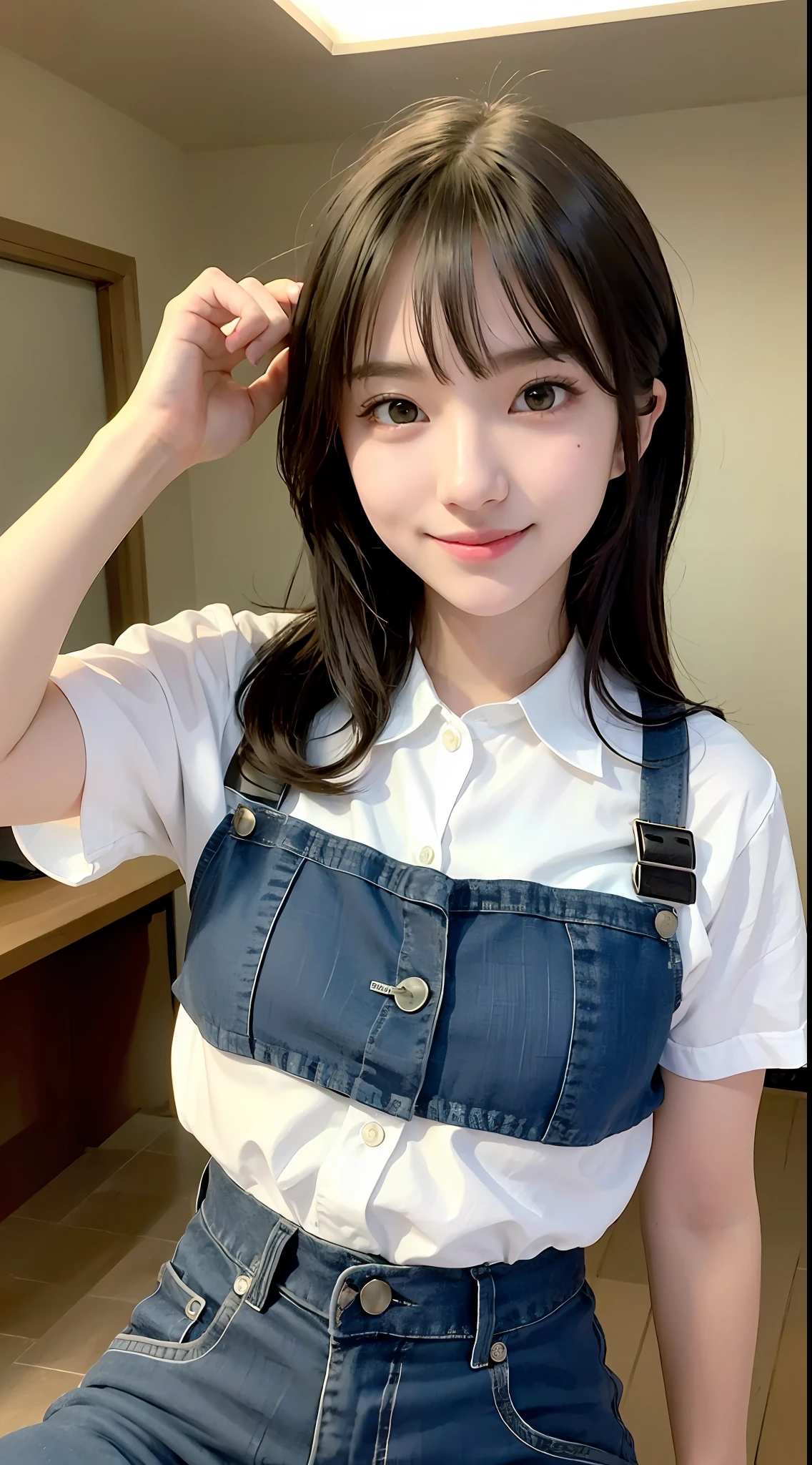 Bob Kat, Teenage Cute Girl, AKB48 Team TP, AKB48, (Masterpiece, Best Quality: 1.2), Ultra High Resolution, (Photorealistic: 1.4), Detailed Skin, Cinematic Lighting, Friendly, Intelligent, Conversational, Happy, Kind, Energetic, Cheerful, Creative, Sparkly Eyes and Infectious Smile