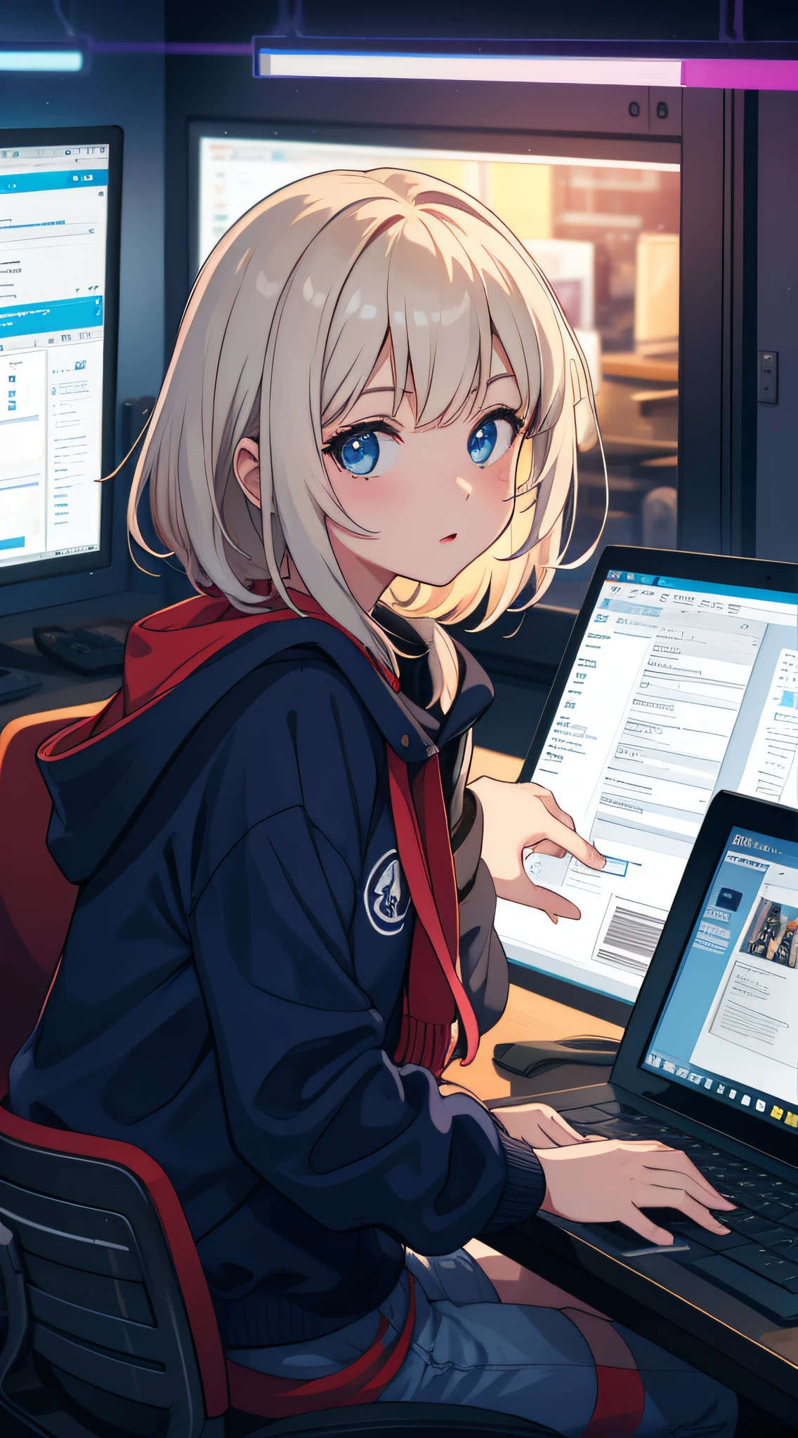 You're a girl playing on the computer