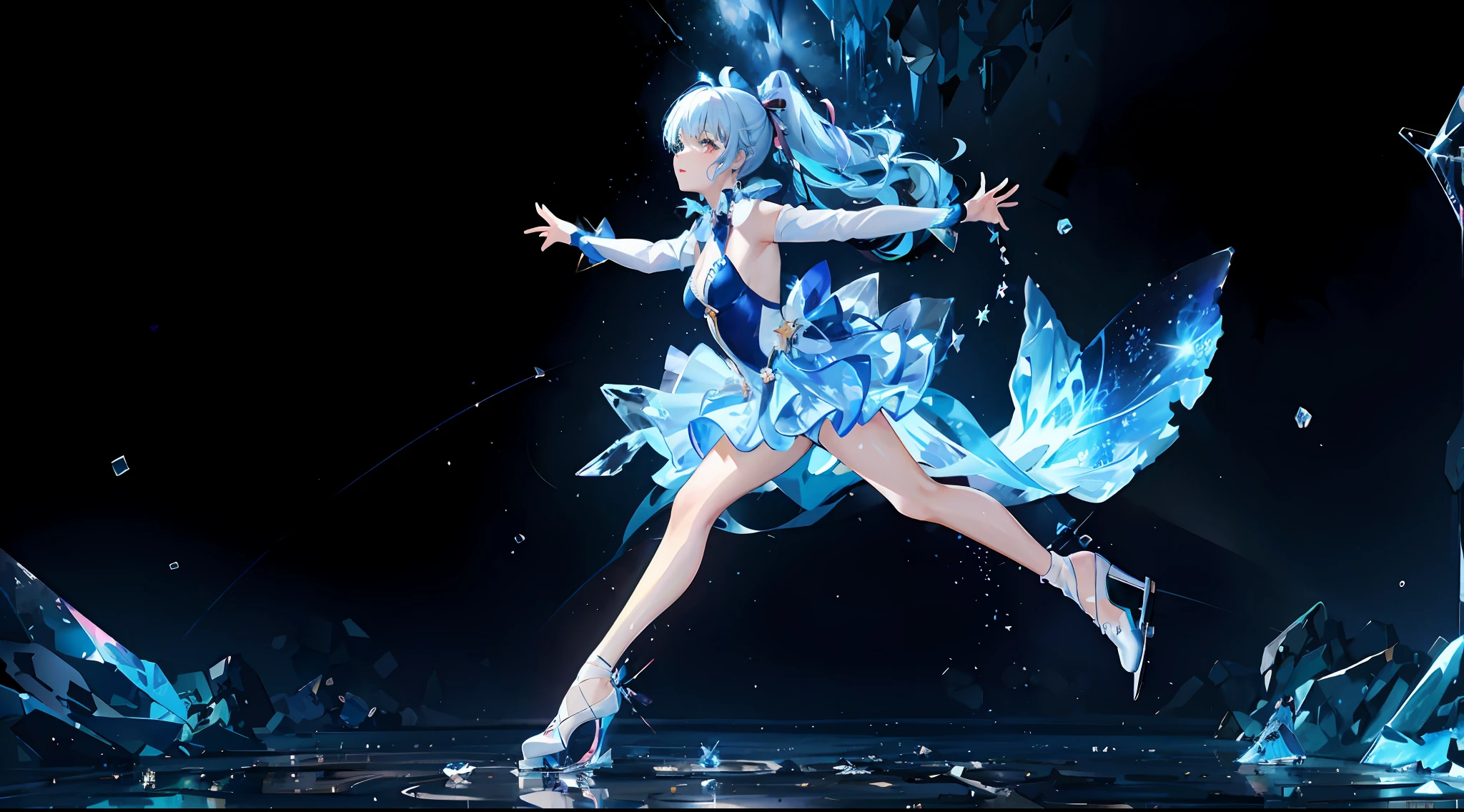 anime girl in a blue dress with a sword and ice crystals, anime art wallpaper 8 k, anime art wallpaper 4 k, anime art wallpaper 4k, 4k anime wallpaper, anime wallpaper 4k, wallpaper anime blue water, anime wallpaper 4 k, ultra hd anime wallpaper, best anime 4k konachan wallpaper, anime style 4 k, splash art anime loli