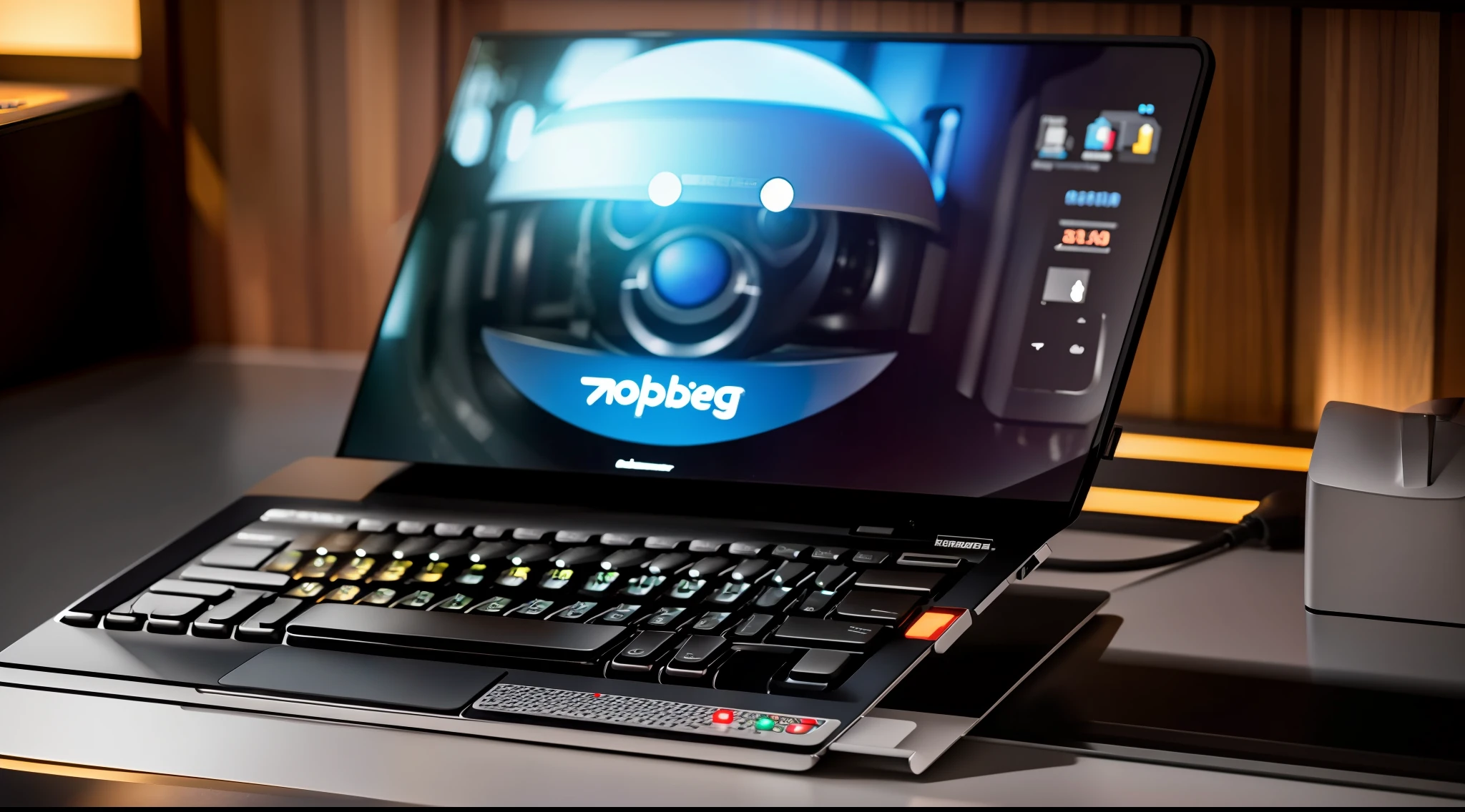 a robot typing on a computer, realistic, hd, real,