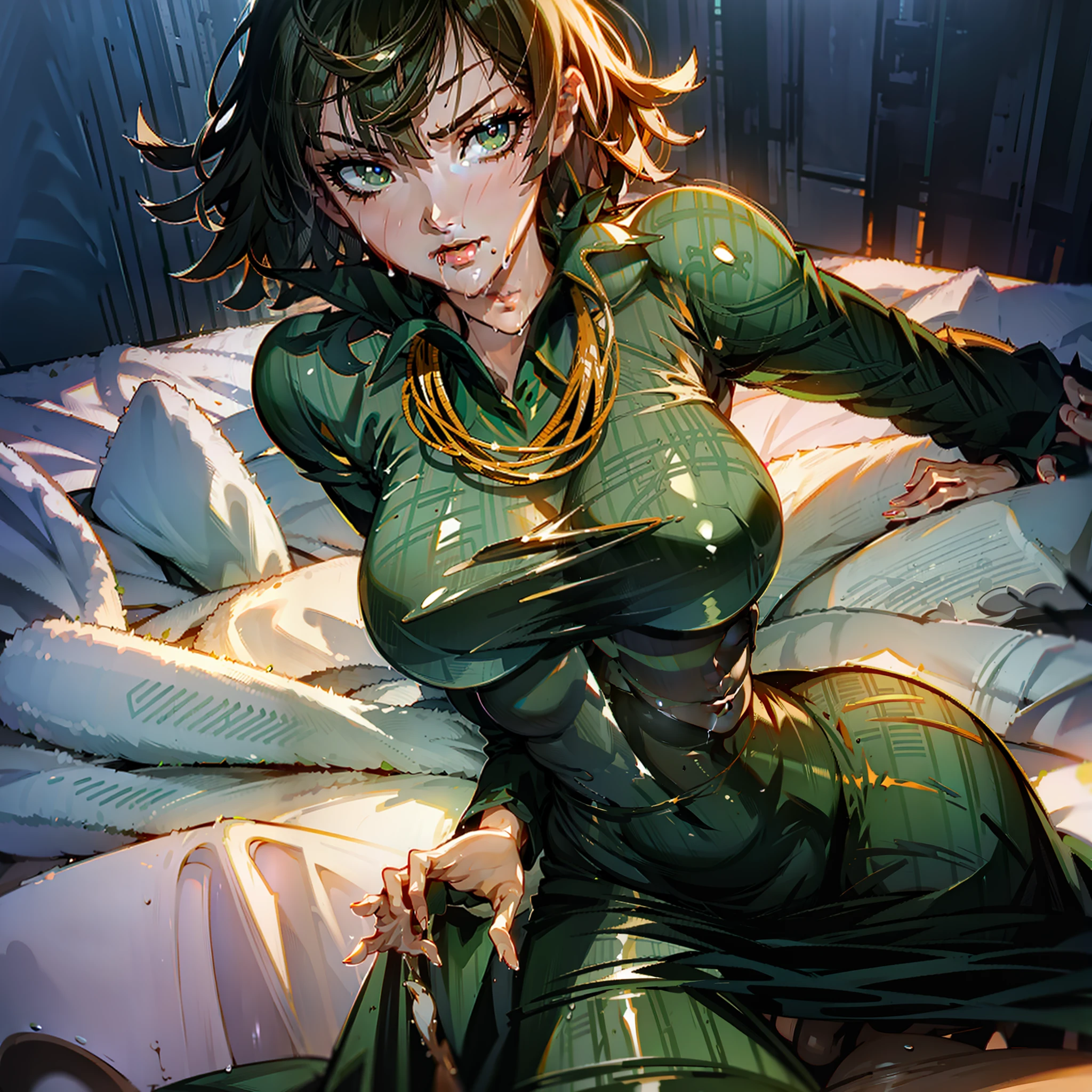 Anime-style face:1.5,Skinny black latex cleavage dress, tiny waist, Thin waist: 1.7,ultra realistic 8k cg, masterpiece, ((ultra detailed background, delicate pattern, intricate detail)), ( highly detailed, fine details), best quality, (photorealistic:1.7),Greasy body, There is a body where lubricating oil flows down, Verism, Verism。 (NSFW:1.3), the perfect body. (sexy eyes) (seductive eyes) (clothes wet with water) (completely transparent plastic top) (suspender stockings, suspender stockings, high-gloss stockings) fleshy thighs tightened by high-gloss suspender stockings, huge soft breasts. Outermost transparent gauze on body, beautiful woman, surreal, 1 girl, ((facing the viewer, hand caressing her chest)), (huge soft breasts, attractive body: 2), sit-ups: 1.6, brunette hair: 1.9, (wet rain, rain wet, wet body: 1.9), painting, masterpiece, best quality, ultra-detailed, absurd, portrait beautiful, solo, earrings, jewelry, smile, necklace, transparent tights, sexy, volumetric lighting, best quality, masterpiece, intricate details, realistic skin texture, pixiv, super detailed, artstation trend, oilly skin, wet rosy skin thin waist: 1.6, Large, upturned breasts, transparent clothes, enormous breasts, anime characters, anatomically correct, textured skin. (nsfw:1.3)enormous breasts, The picture is colorful, The brushstrokes of figure painting are multi-layered and rich。