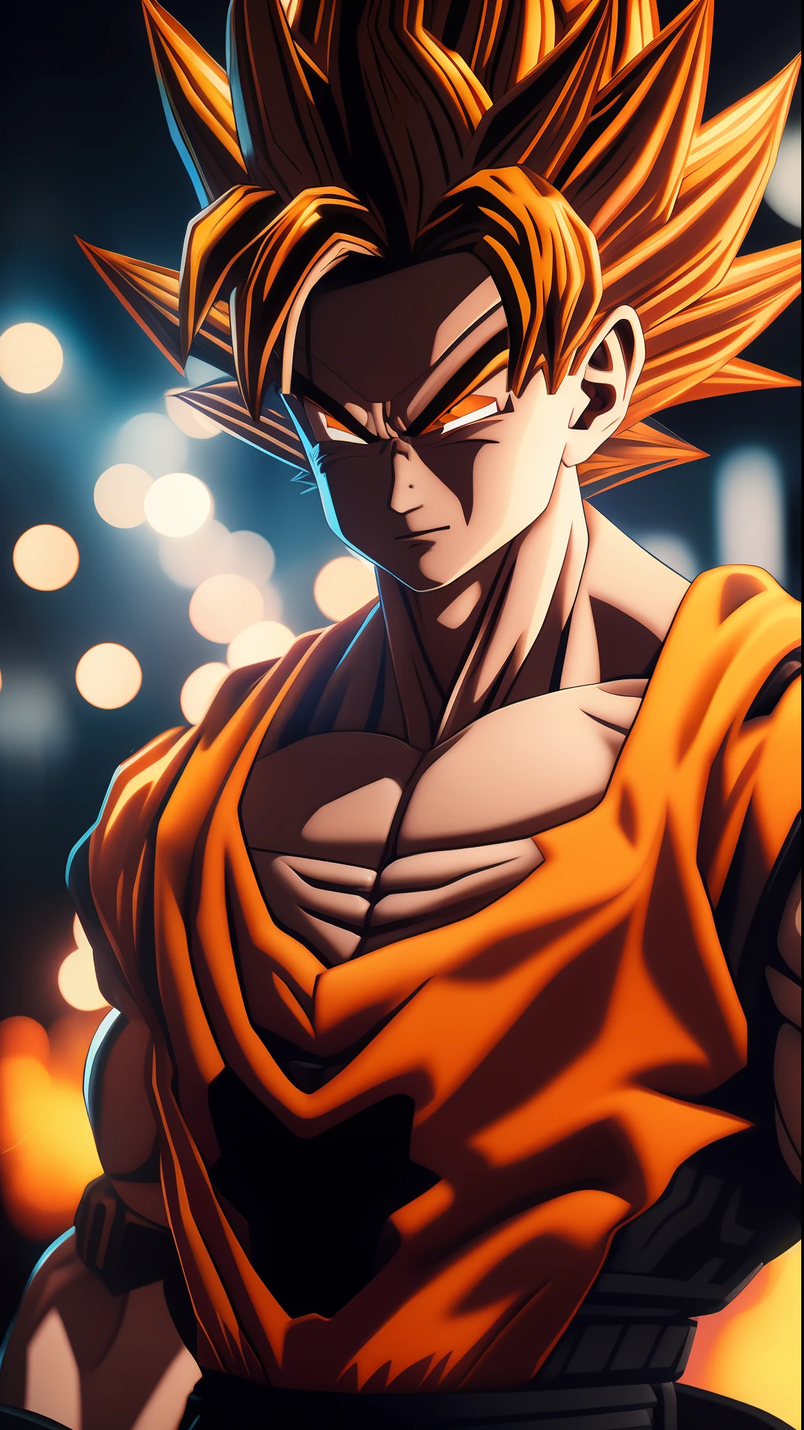 Goku SS4, Studio lighting cinematic photography + dynamic composition, incredibly detailed, sharp, detail + intricate detail + professional lighting, film lighting + 35mm + anamorphic + lightroom + cinematography + bokeh + lens flare + film grain
