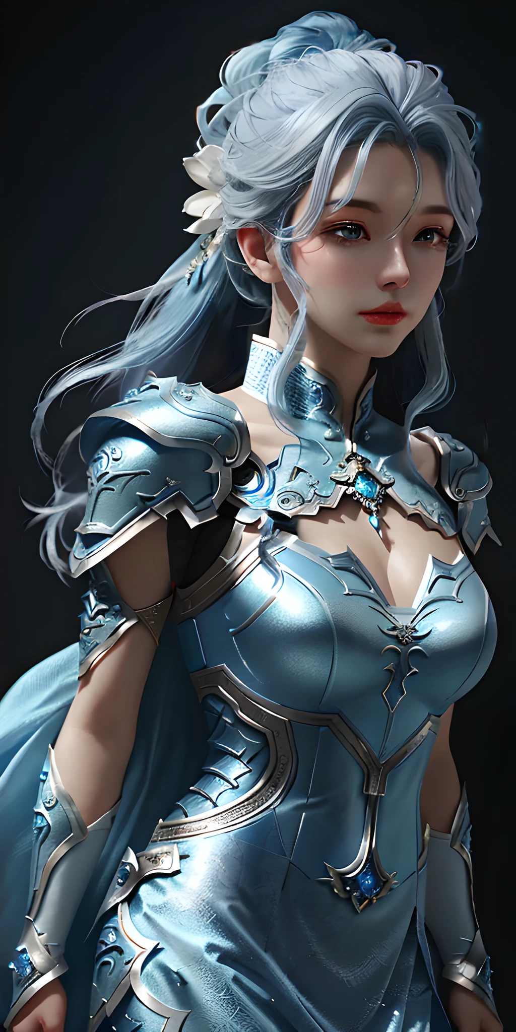 Gray-blue hair