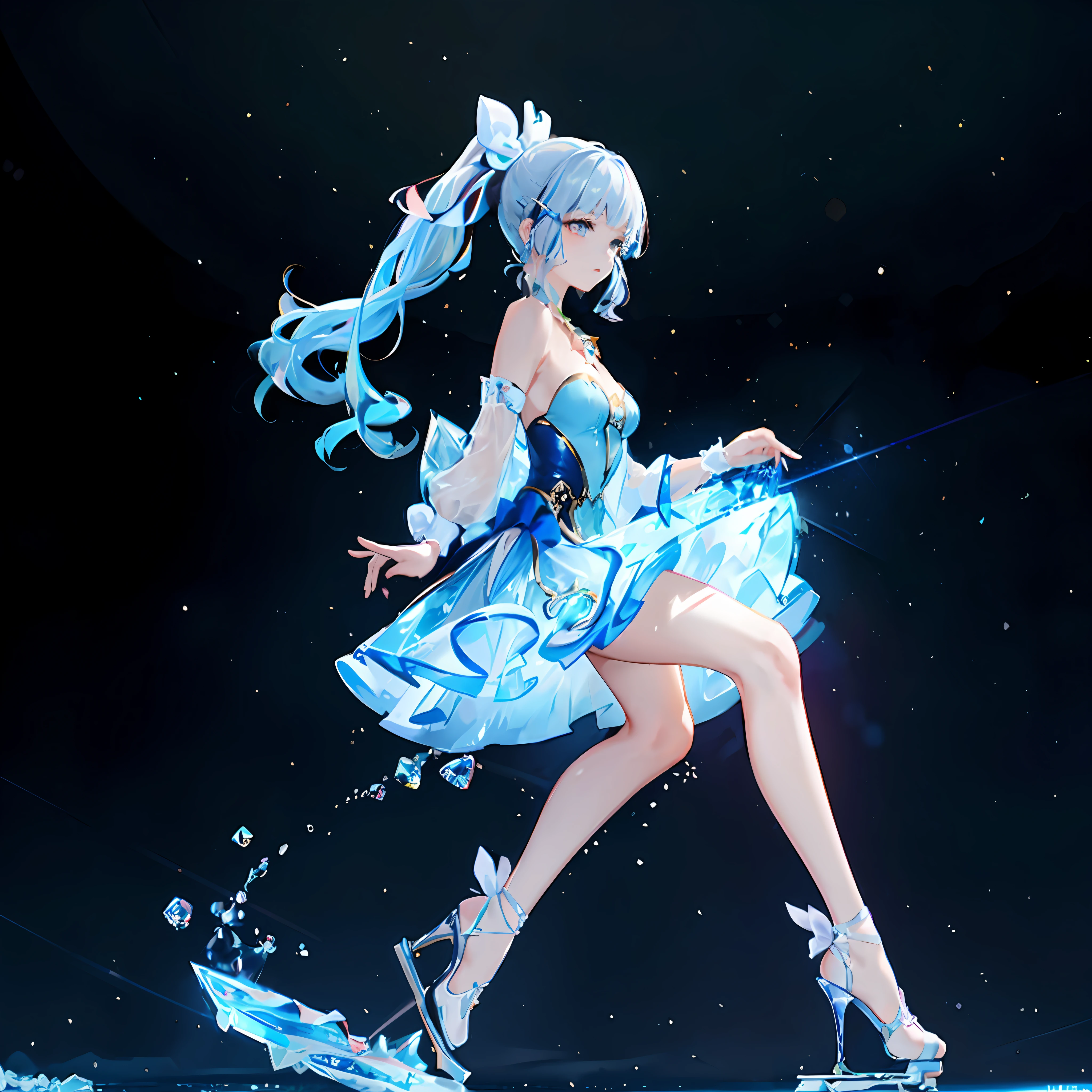 anime girl in a blue dress with a blue umbrella, splash art anime loli, anime art wallpaper 8 k, from the azur lane videogame, anime girl walking on water, anime art wallpaper 4 k, anime art wallpaper 4k, trending on cgstation, digital art on pixiv, anime wallpaper 4 k, anime wallpaper 4k