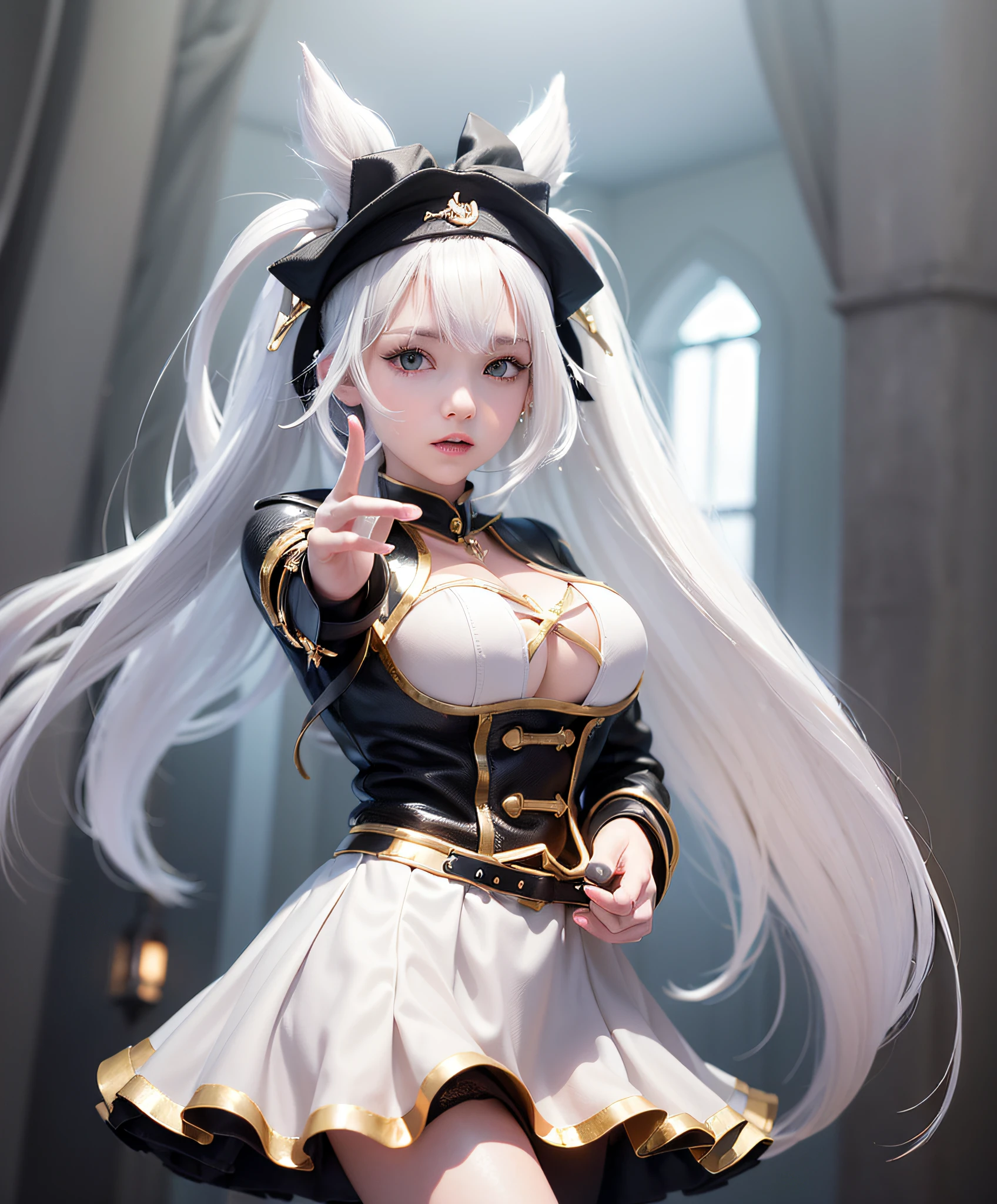 (younggirlcutelovelyprettyflatchest:1.4)realisticlightingdetailgothicwhitegoldsilverblondeyounggirlflatchesthairclothesyounggirlrandomdeepchaossmileyounggirlflatchestsimplebackgroundkeylightfilllightbacklight,