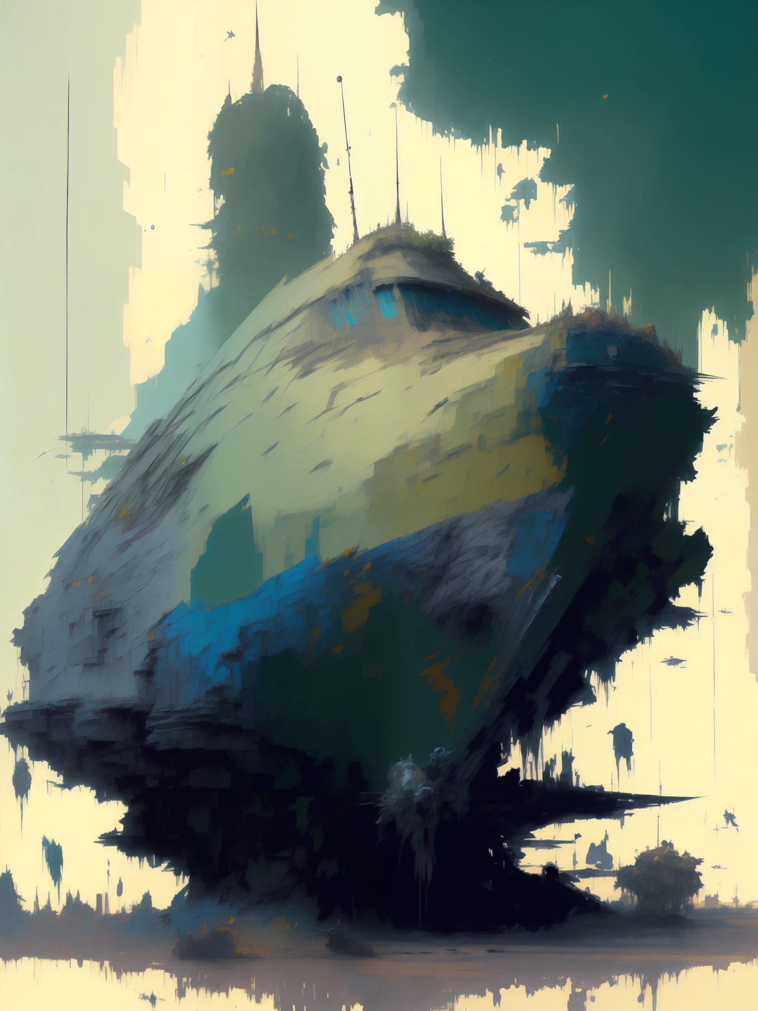 (((Art of (((,1:2) blue,green, 2 Craig Mullins in traces Oliv florest)))of()))—%2 broken, shrapnel brushstrokes rough. All Black Spot((((((( black ))))))))) mold>>>