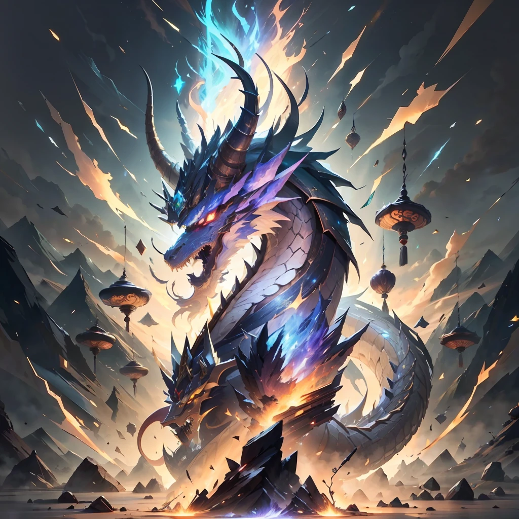 Chinese Dragon, Star Sideburns, Genshin Impact, Ice, Dragon's Horn, Skyrim, Explosion, Golden Law, Aurora