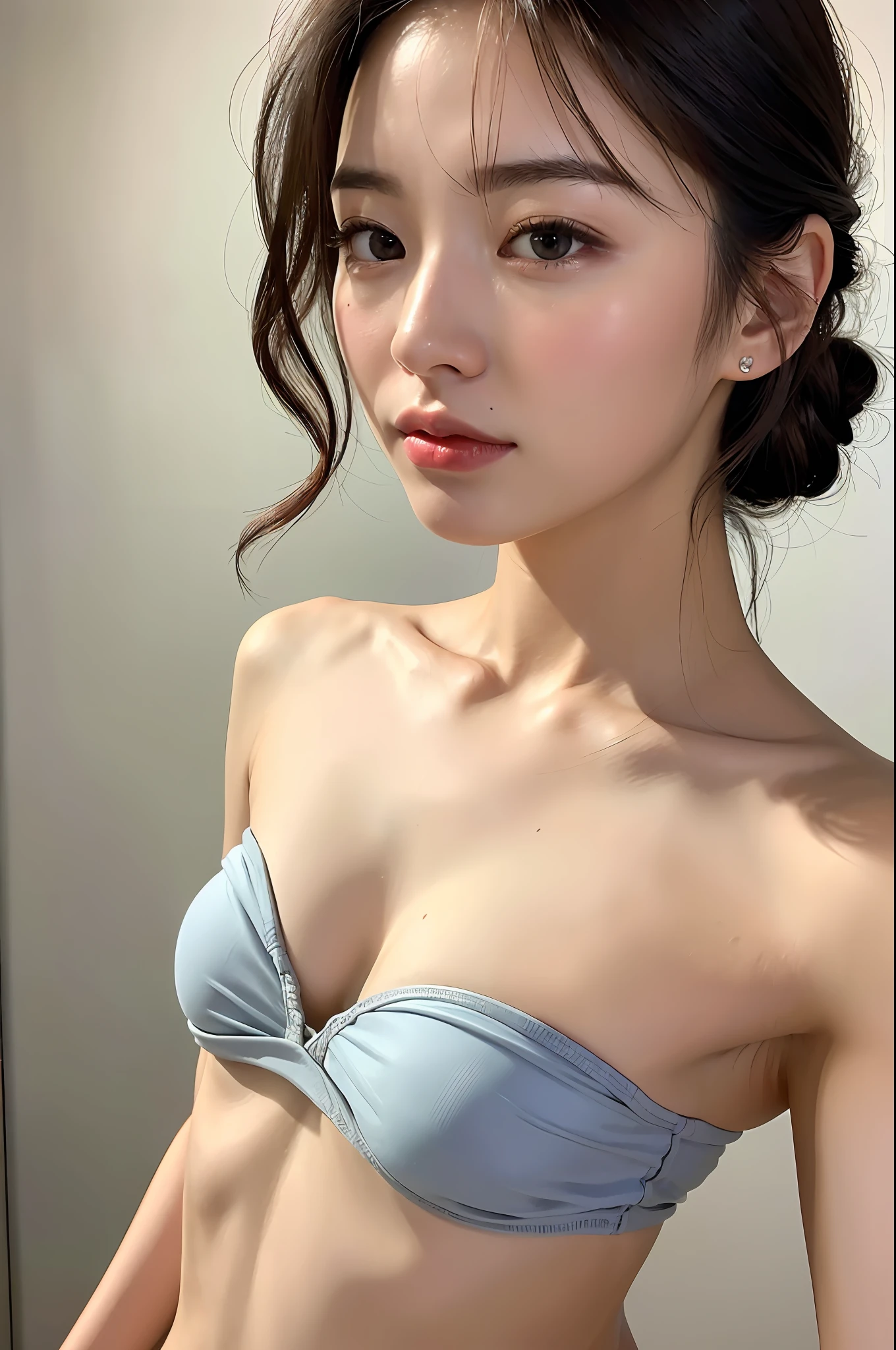 ((Top Quality, 8k, Masterpiece: 1.3)), 1 Girl, Side Shot: 1.2, Beautiful Japan Woman with Small, Slender Abs: 1.3, (Casual Hairstyle, Small: 8.2), Bikini, Indoor, Ultra Detailed Face, Detailed Eyes, Double Eyelids, Full Body