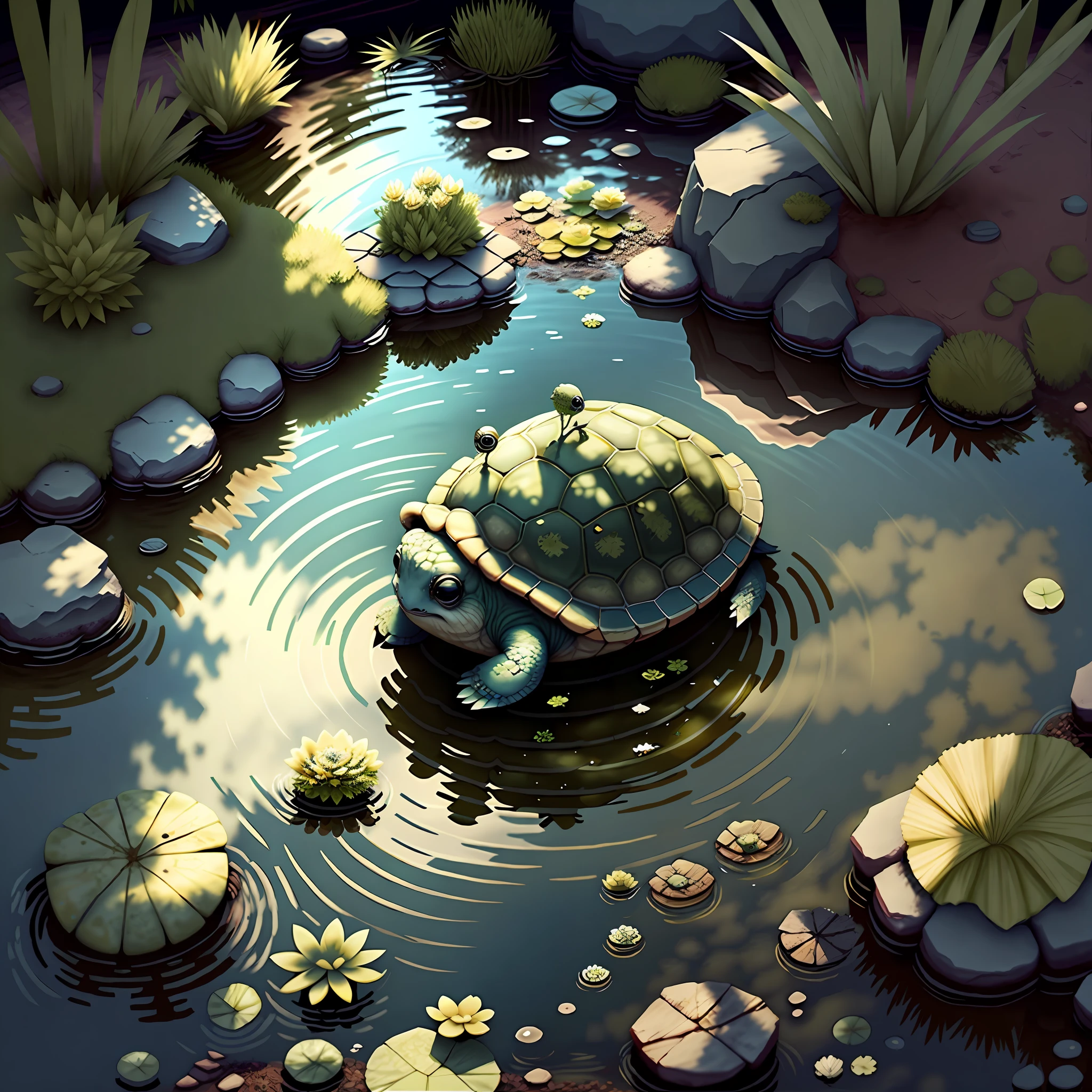 Cu73Cre4ture turtle pond