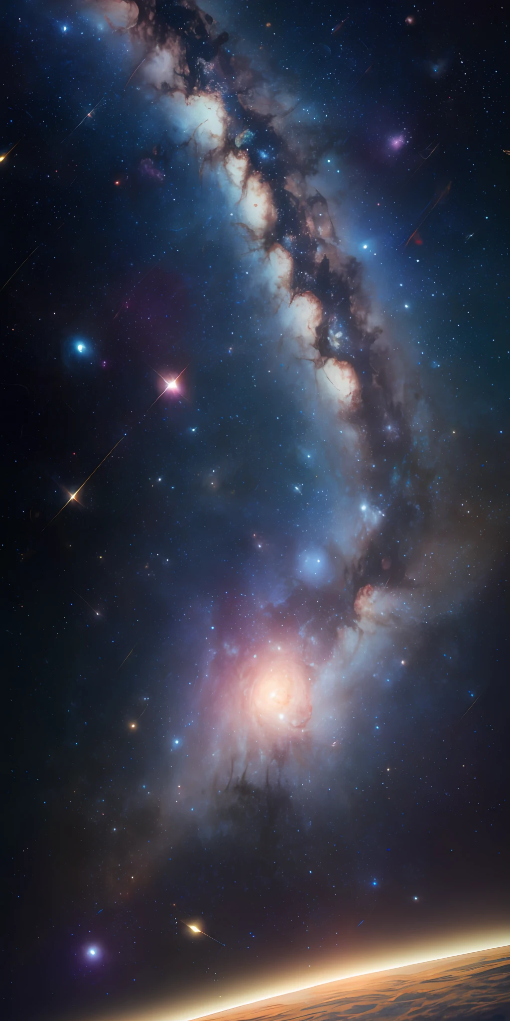 Masterpiece, best quality, high quality, highly detailed CG unity 8k wallpaper, depth of field, HDR, photorealistic, highly detailed, intricate, high detail, universe, space, galaxy, stars, planets, astronomy, universe, celestial body, nebula , black hole, solar system, cosmic rays, supernova, deep space, astronomical object