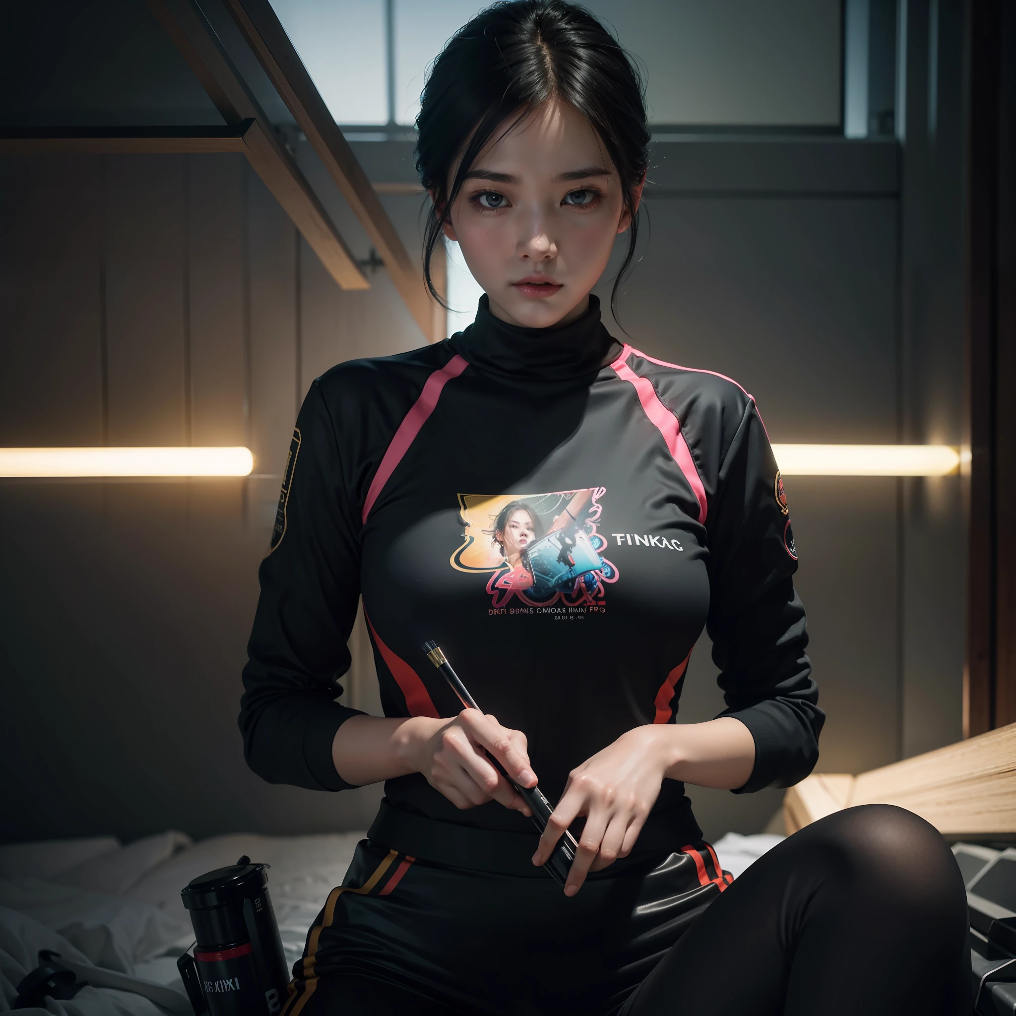 1beautiful girl doing sports, digital art by wlop and ross tran. octane render trending on cgsociety 4k extremely detailed masterpiece cinematic lighting hyper realism dramatic light hd 8K detail post-processing highly intricate details painting oil canvas texture vivid colors matte background illustration canon eos r 3 fujifilm xiaodong ilya kuvshinovs dystopian surrealism portrait photography style of John