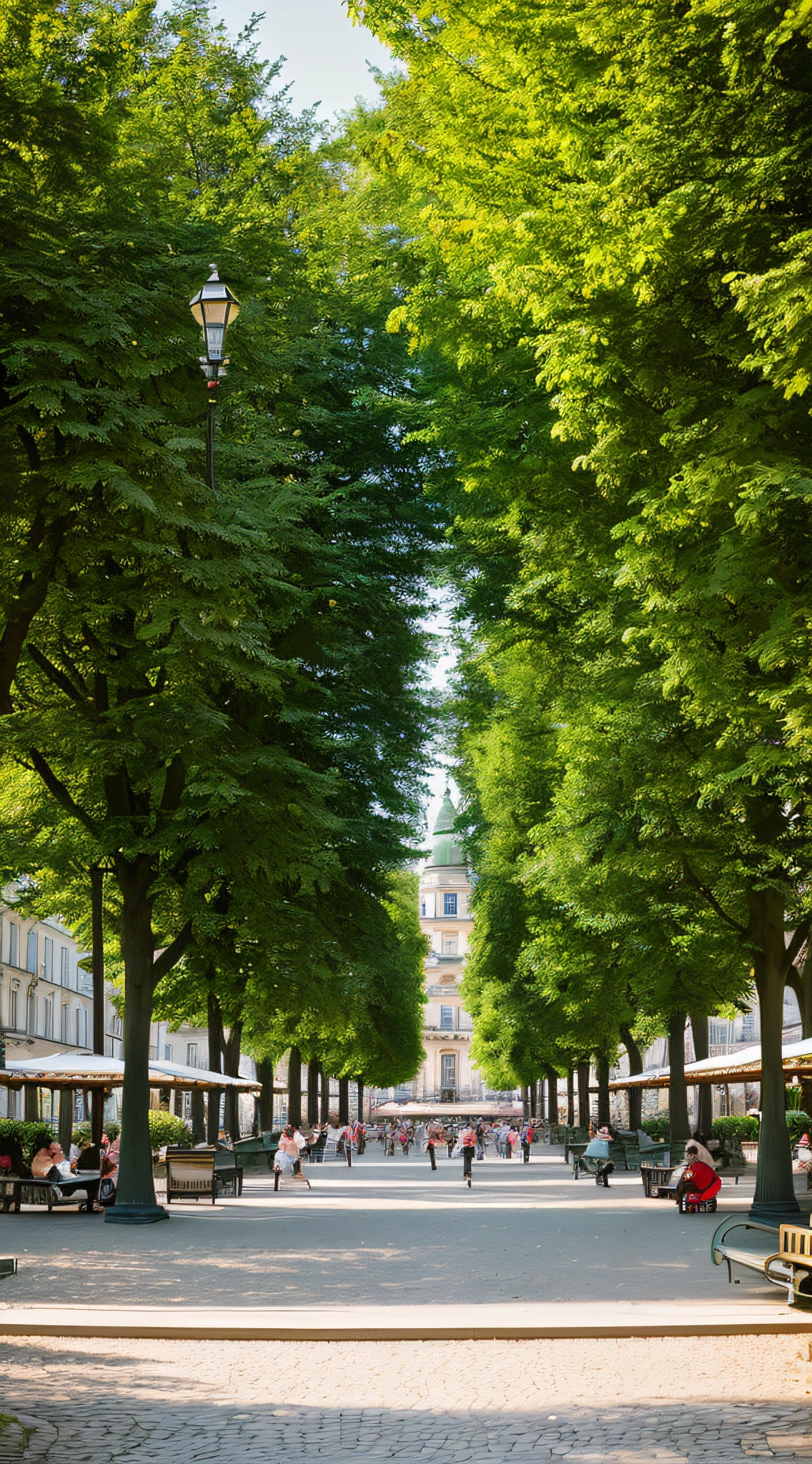 (vintage, high-resolution photography, detailed:1.3), a charming public park in Vienna, early 1900s, (people immersed in leisure activities:1.2), reflecting the city's dedication to a high quality of life, serene atmosphere, meticulously designed landscapes, (inviting benches and picnic areas:1.1), elegant gazebos, dainty footbridges, gentle sunlight casting long shadows, vintage fashion, unhurried ambiance, an enchanting escape within Vienna's bustling streets.