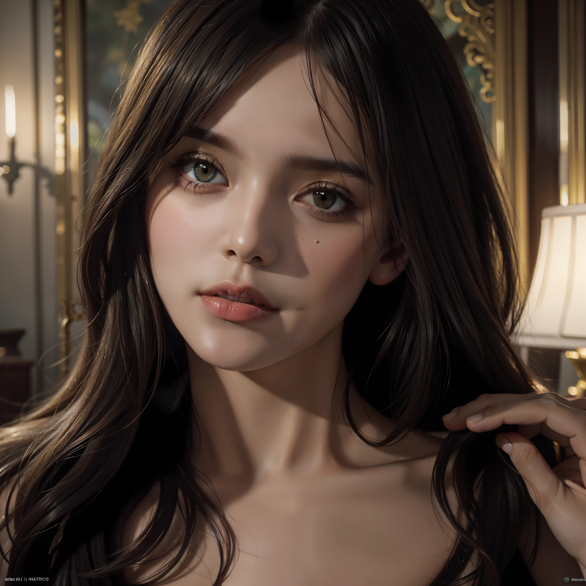 1 fantasy senario, digital art. trending on arstation and deviantart -n 9-8 hd wallpaper 4k ultra high detail hyper realistic detailed painting by greg rutkowski alphonse mucha gustav klimt 8:9 ratio golden hour intricate details award winning masterpiece fine portrait photography closeup face shot dramatic backlit smokey atmosphere octane unreal engine 5 sharp focus cinematic lighting cinestill 800mm lens depth