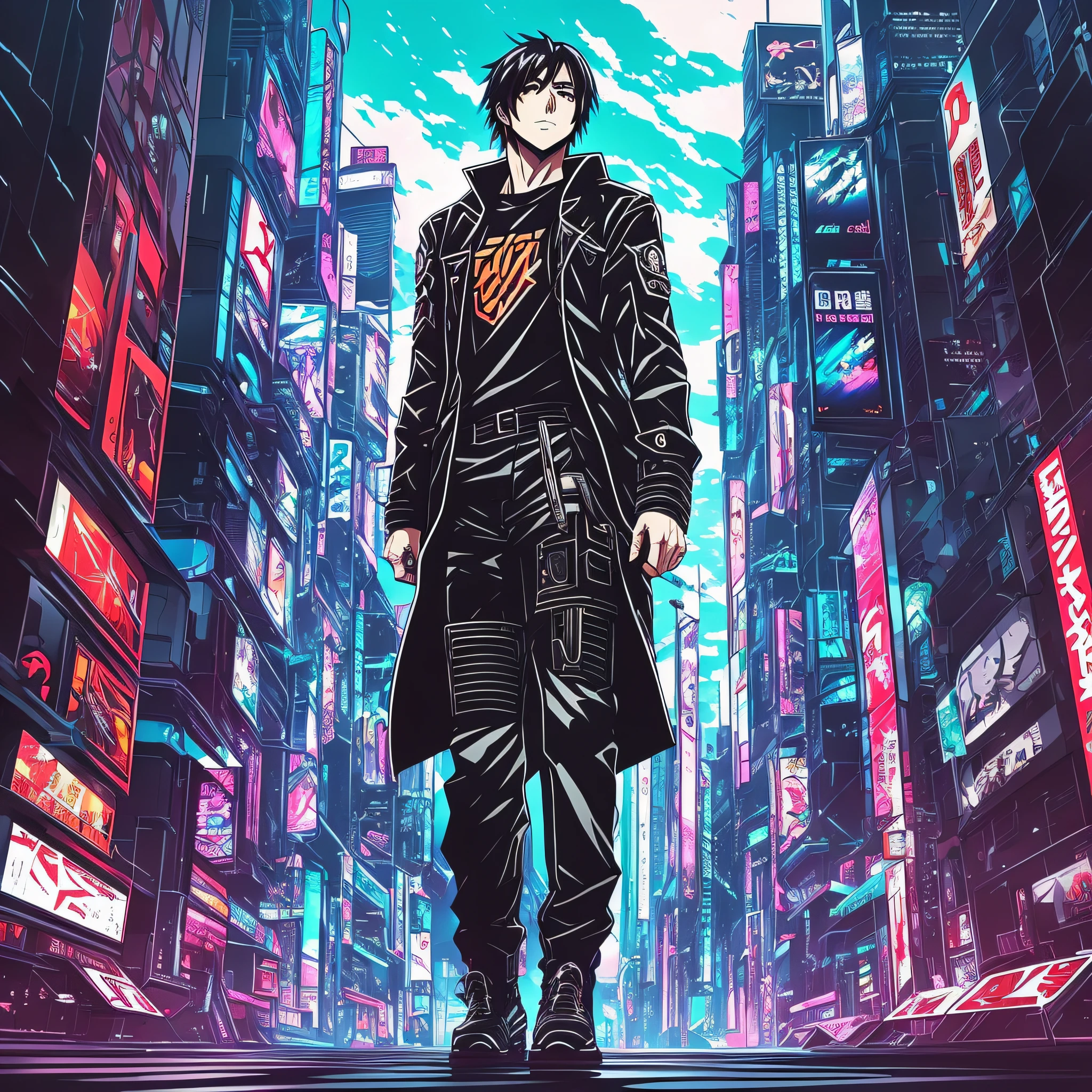 rte, cyberpunk, anime, anime art, manga art, manga, full body --auto --s2