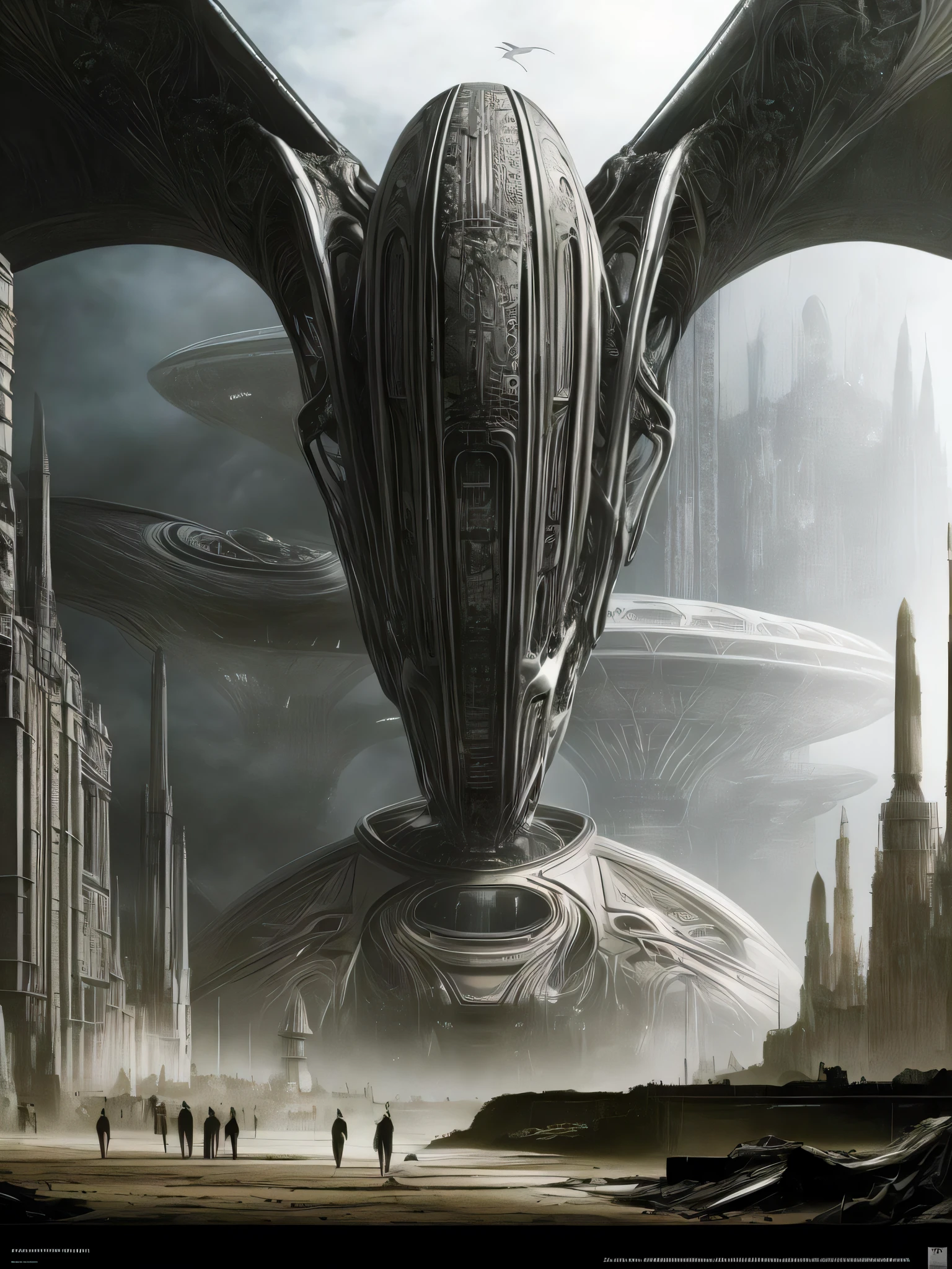 H.R. Giger concept-art for Alien, various illustrations