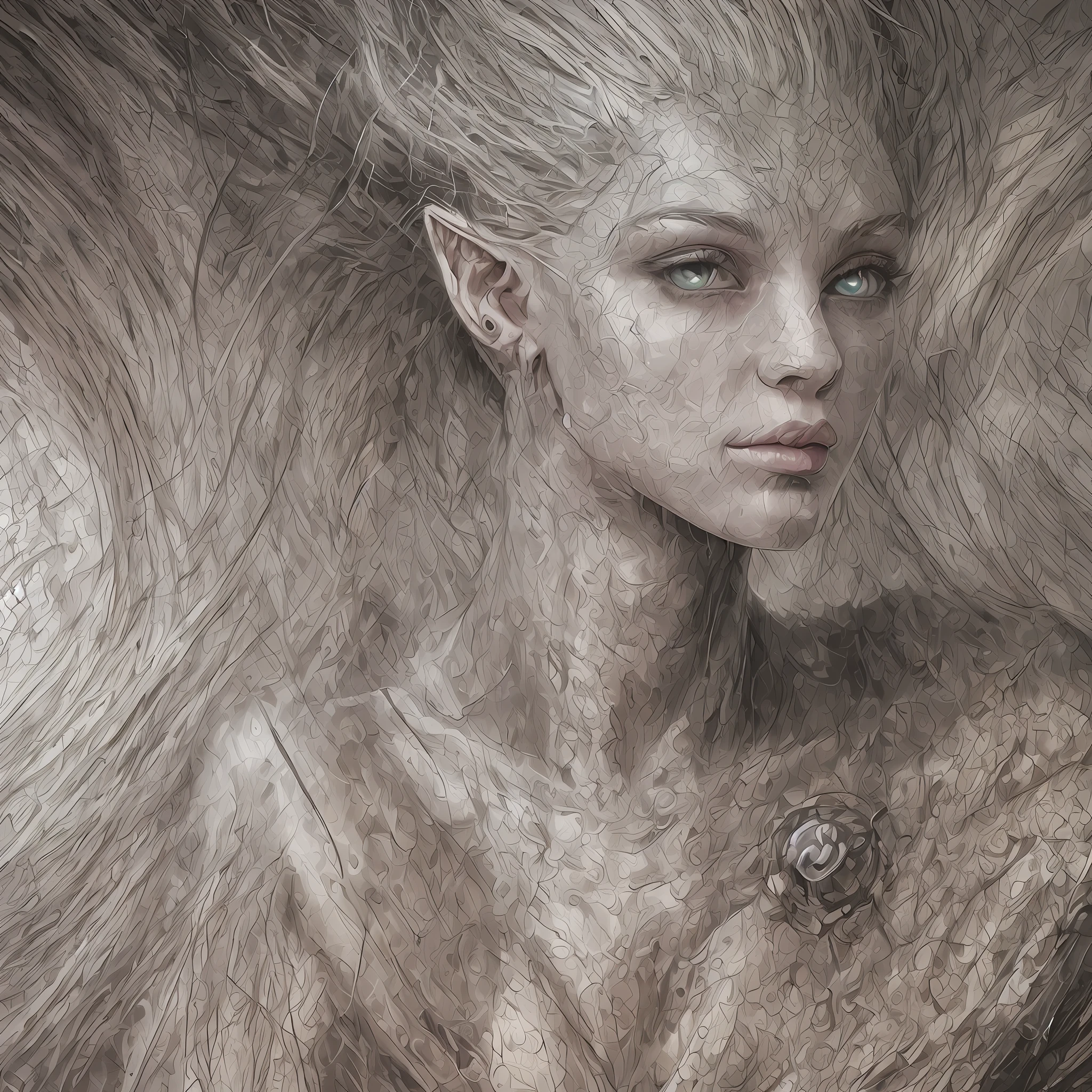 a close up of a woman with a very large ear ring, female alien, alien woman, barefoot beautiful girl alien, alien girl, reptilian space alien, ancient alien portral, exotic alien features, happy female alien, solar beings, alien princess, portrait of a humanoid alien, white skin and reflective eyes, blue-skinned elf, female humanoid creature --auto --s2