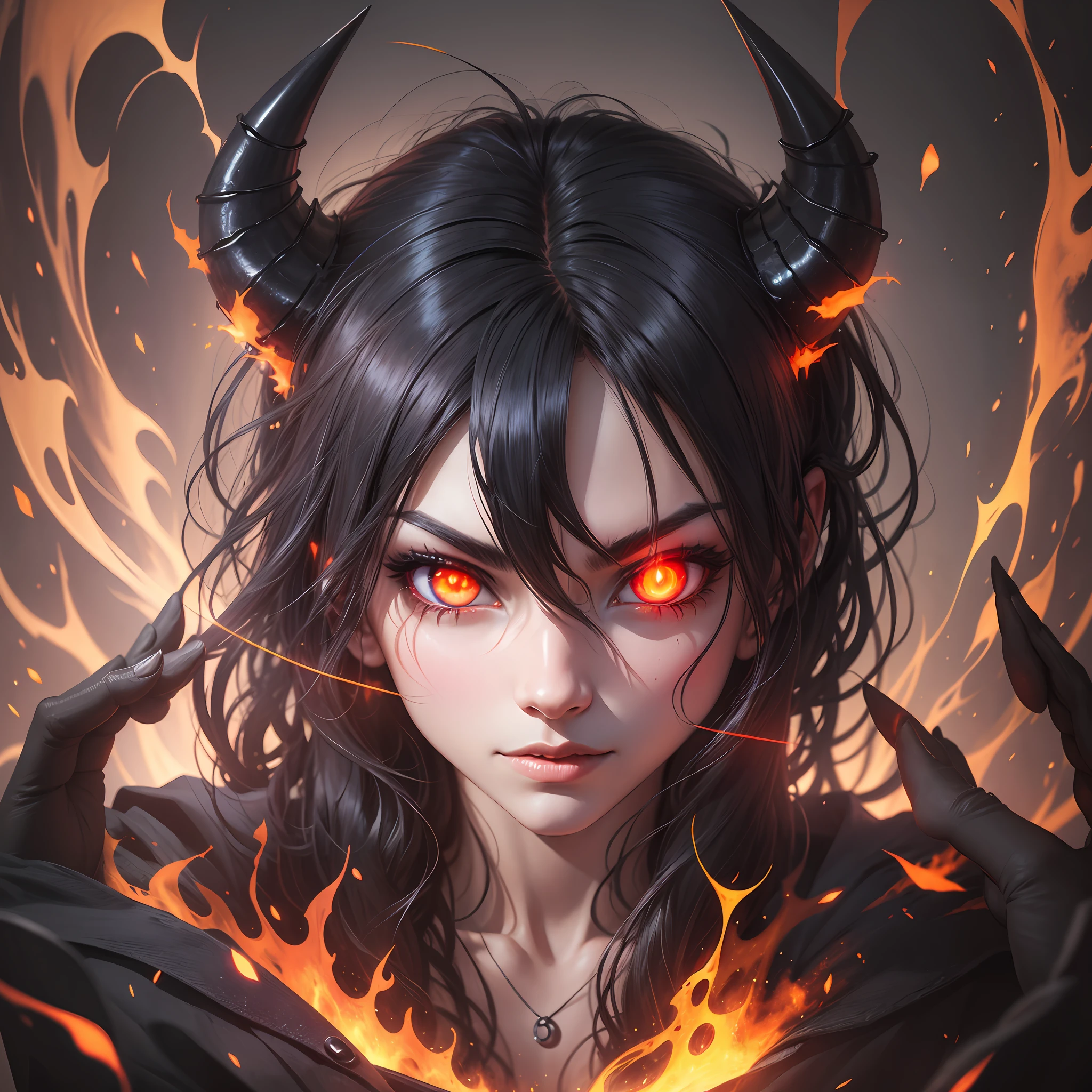 demon with glowing eyes --auto --s2