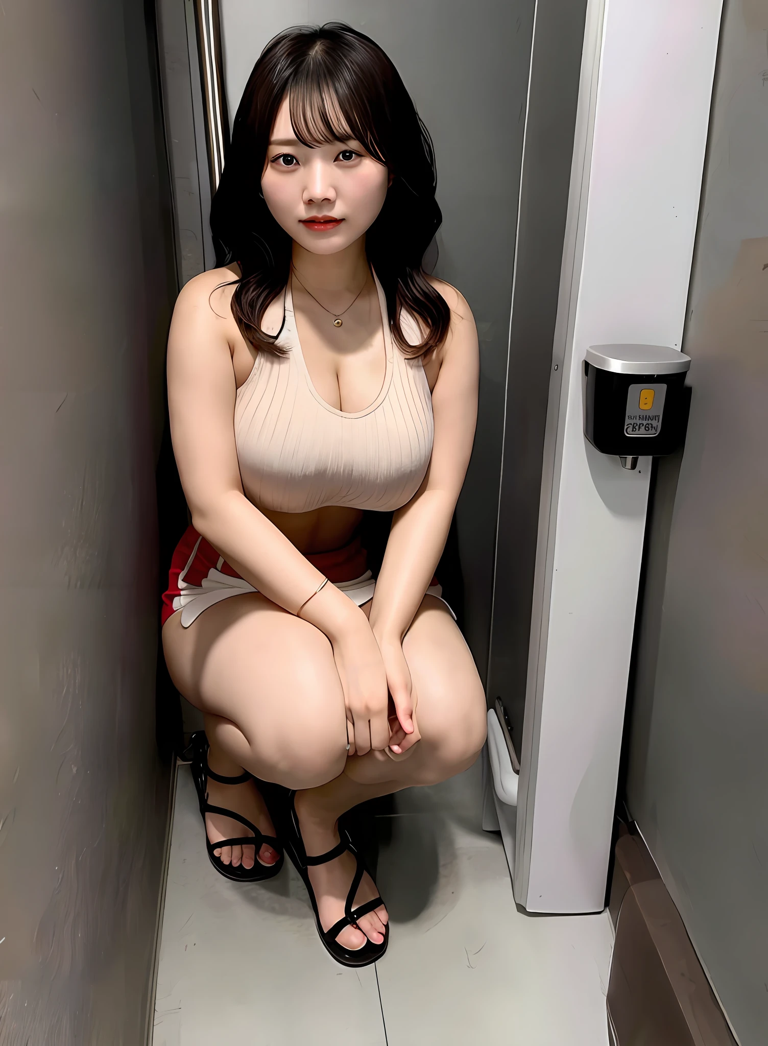 Plump nude woman Li Hongfen was gang-raped by homeless people in the toilet and fed feces