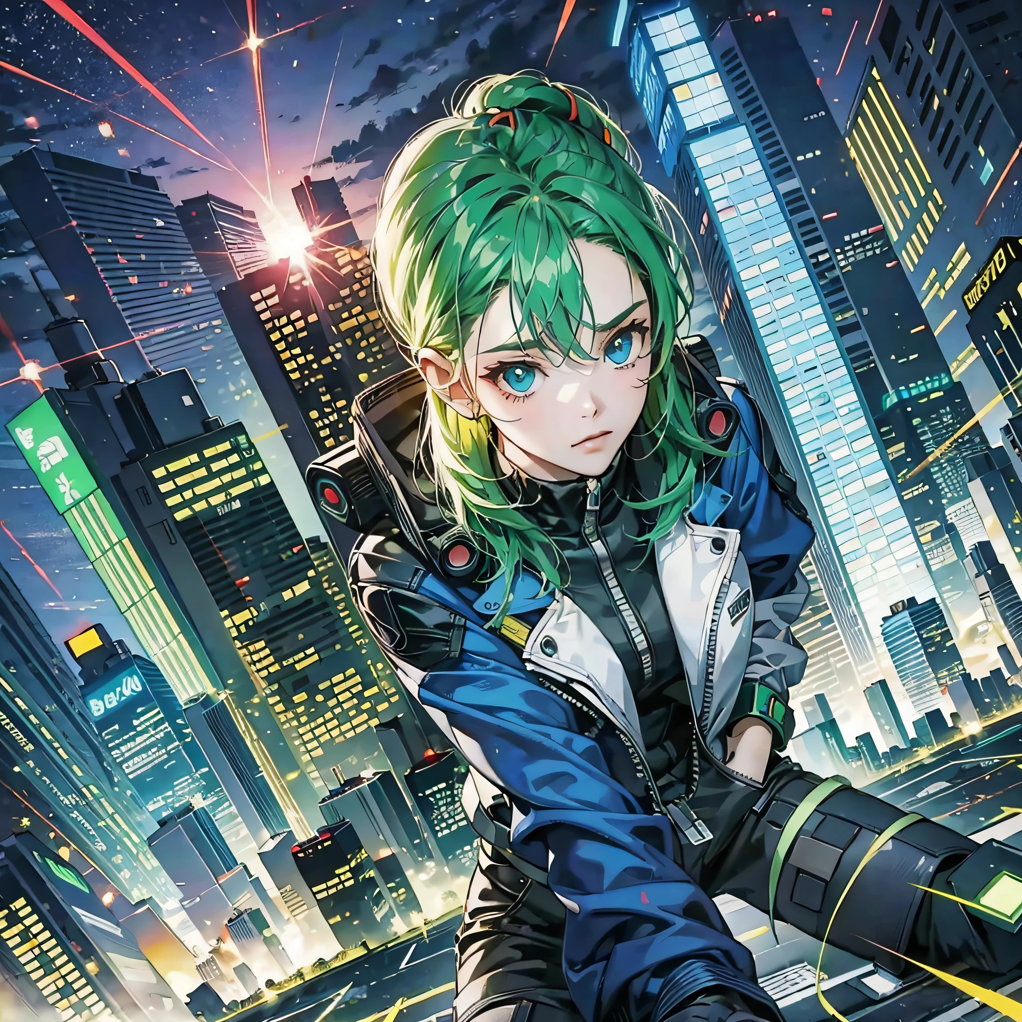 cyberpunk, anime, blue, green, red, yellow --auto --s2