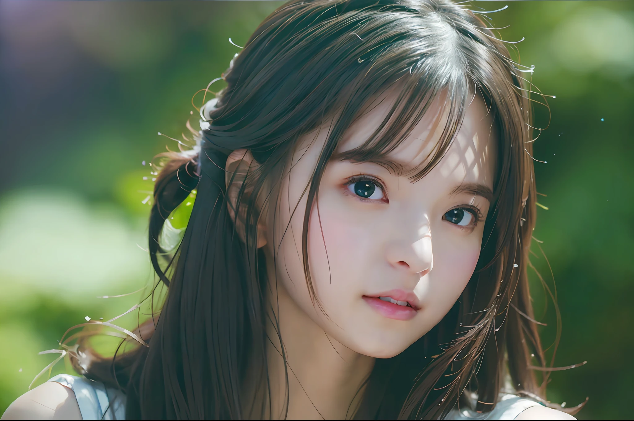 Random Posture, mix4, (8k, RAW photo, best quality, masterpiece: 1.2), (realistic, photorealistic: 1.37), one girl, cute, full face shown, professional lighting, photon mapping, physical based rendering,gradient black hair, short curly, handsome, girl, quality photo, high resolution, 1080p, (clear face), ( Detailed Face Description), (Detailed Hand Description), (Masterpiece), (Elaborate CG), Extreme Light and Shadow, Tousled Hair, Master Work, Rich Details, (Fine Facial Features), (Best Quality Photos), (Masterpiece), (Detailed Eyes), Look Before You Eyes, Fine Clavicle