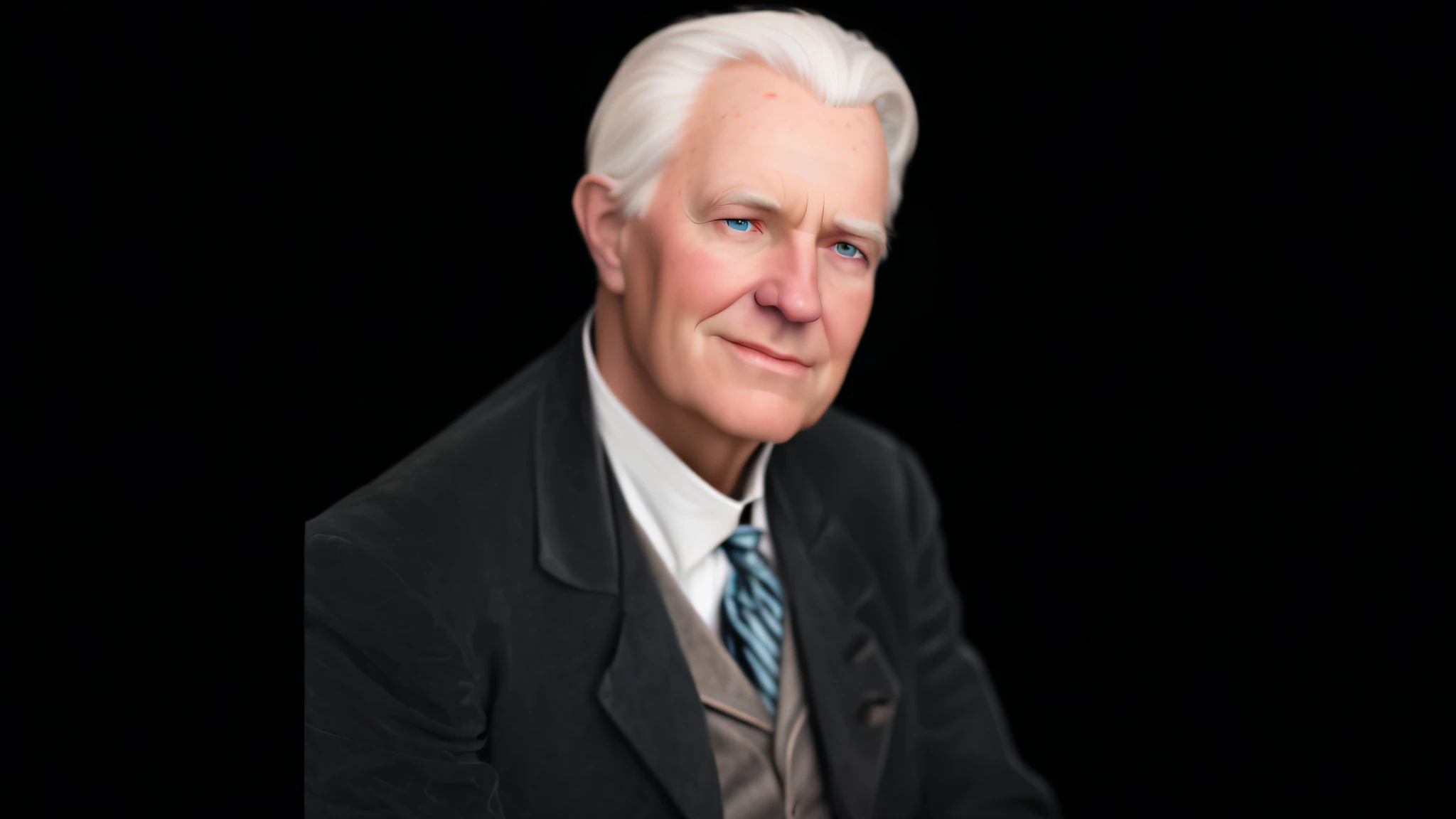 ultra realistic portrait of T. Austin Sparks, 19th century, realistic skin and hair texture, white hair, cinematic lighting, 16k resolution,