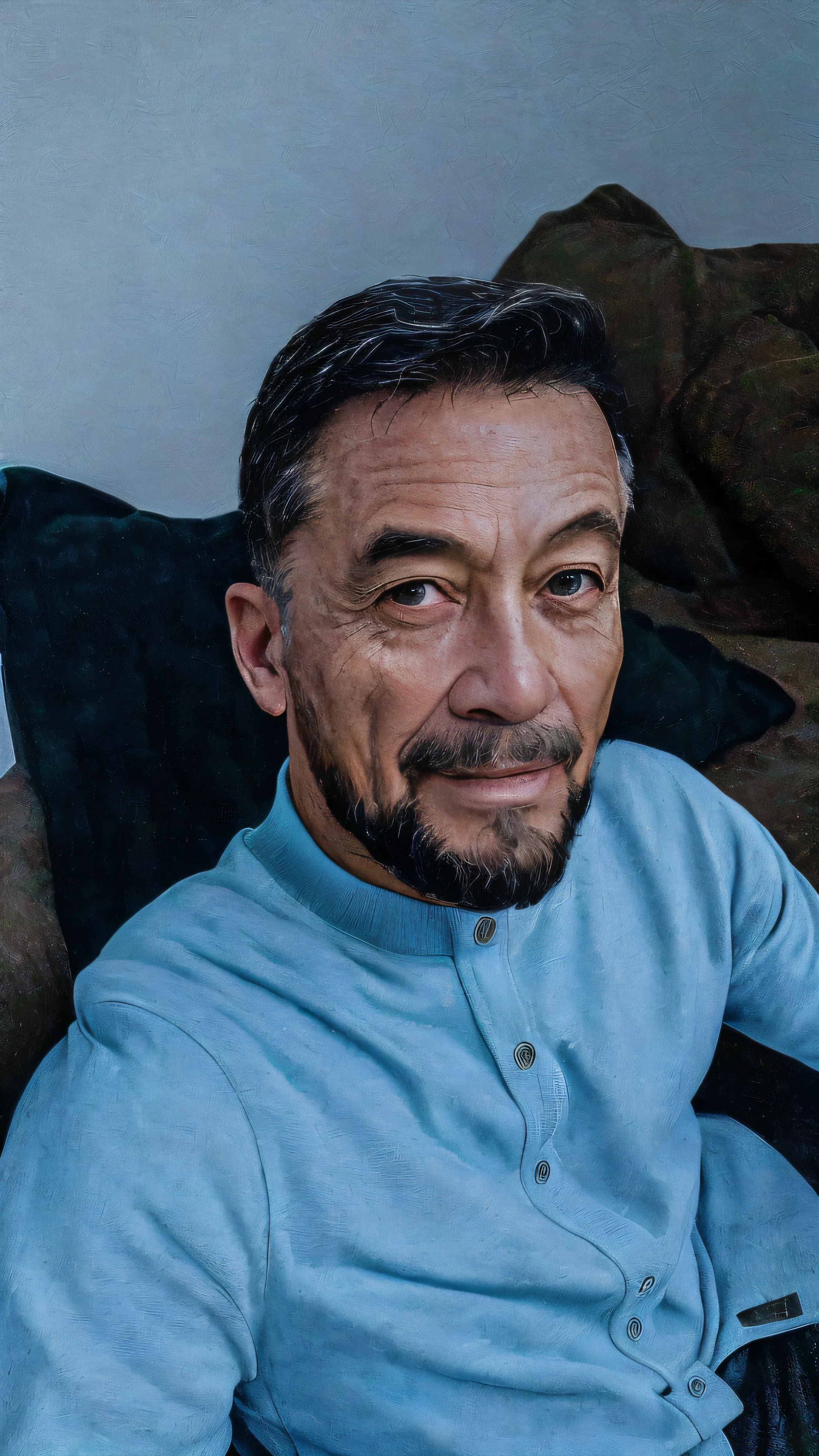 (masterpiece, photorealistic, raw,:1.4), (extremely intricate:1.2), close up, cinematic light, sidelighting, ultra high res, best shadow, RAW, upper body, old man, wearing pullover,