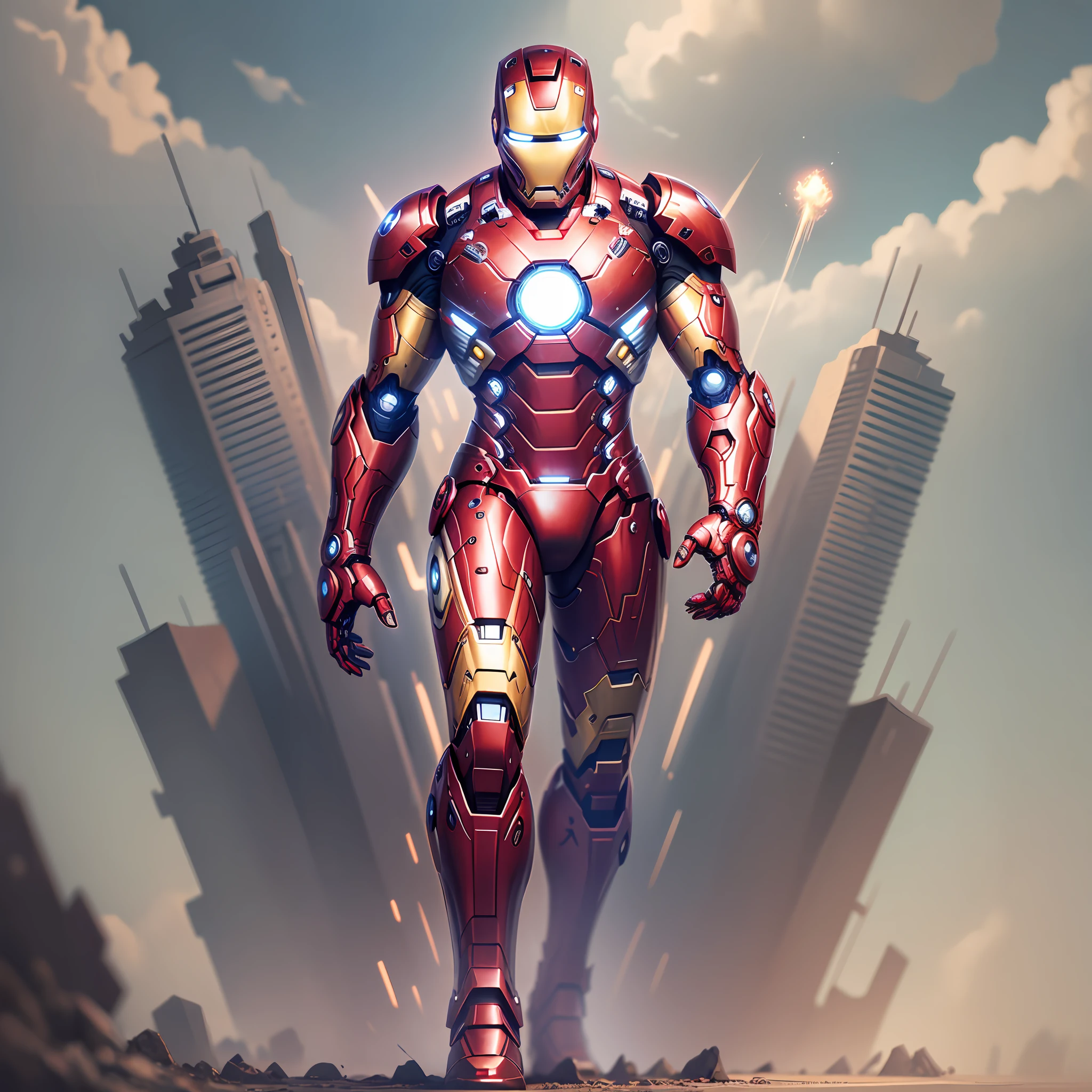 dreamlikeart, cute iron man, detailed, trend in arstation, digital art --auto --s2