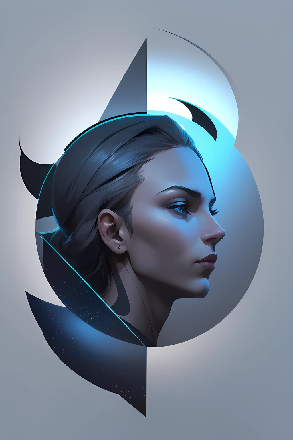 ((vector: 1.2), minimalist logo, circular, Gaussian blur, silhouette, head, (gray, blue 1man: 1.3), perfect, beautiful, highly detailed, night scene, crescent moon, painter, matte painting, 2D, high resolution 8k) --auto --s2