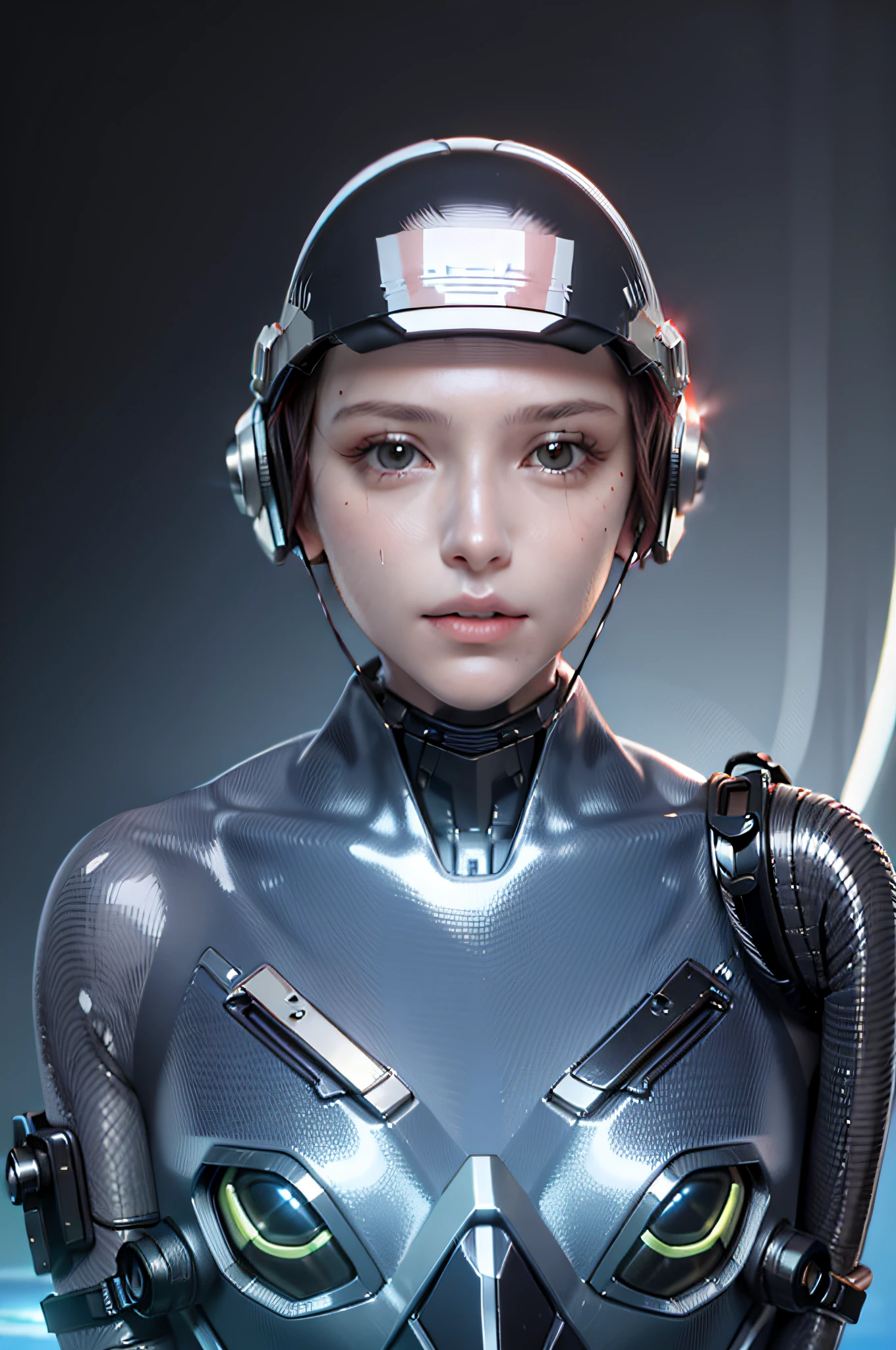 (masterpiece, best quality, photorealistic, detailed shiny skin:1.2), flawless, 8k, RAW, highres, shore, day,
cyberpunk, tube behind head, 1girl, wearing (((cyberhelmet))), prosthesis, upper body, face focus, looking at viewer,