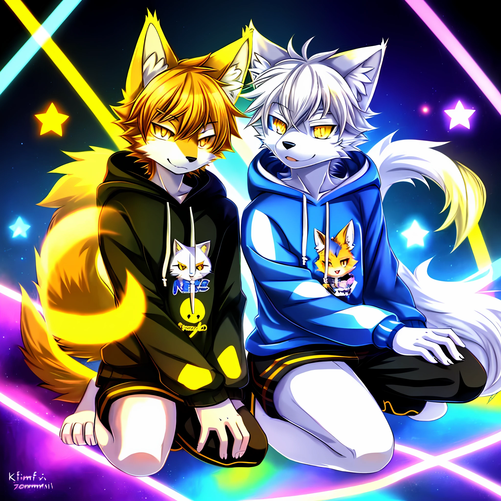 Anime characters with hoodies and cat faces, Flsona Art, he has yellow wolf eyes, Flsona !!, Kemonomimi, Zero Zen Art, Koda Kazuuma, Furry Art!, Holo is a wolf boy, detailed fan art, very, very beautiful furry art, high quality fan art, anime cat, Flafiniti Flsona