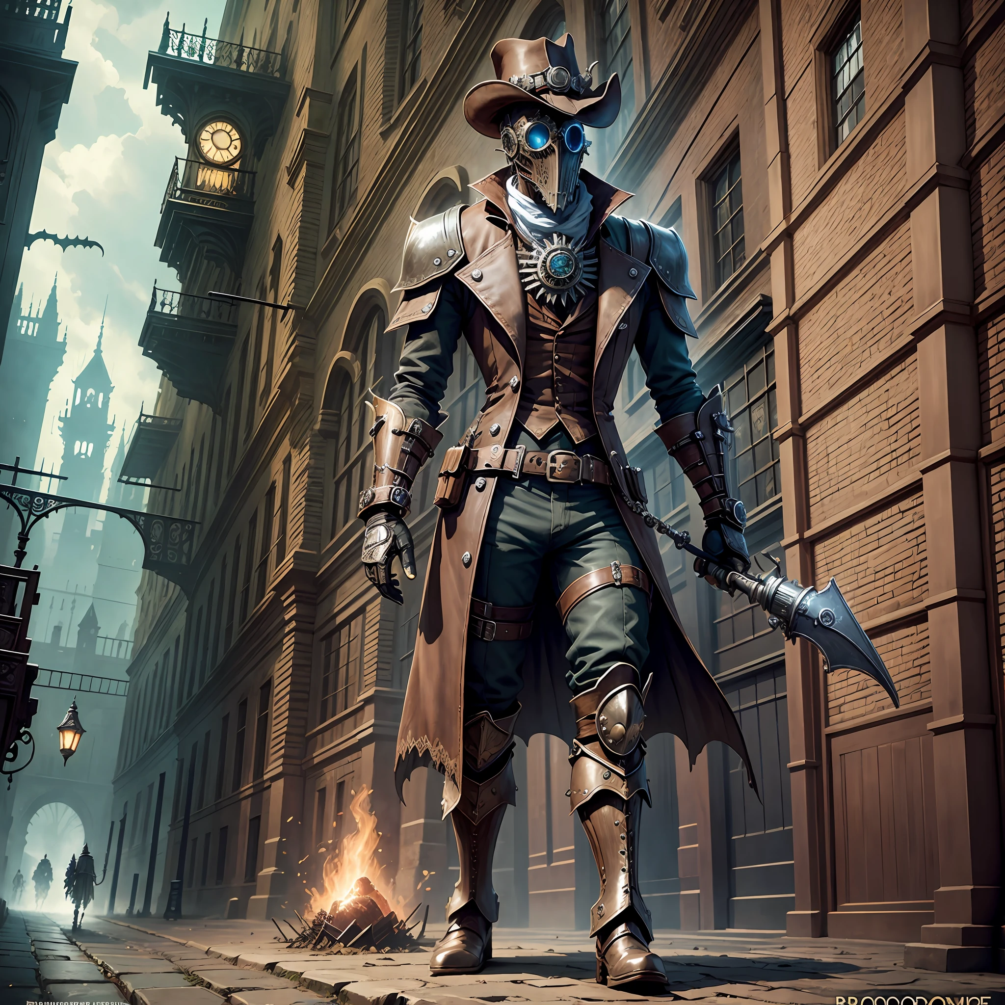 Steampunk robocob on the cover of Bloodborne --auto --s2