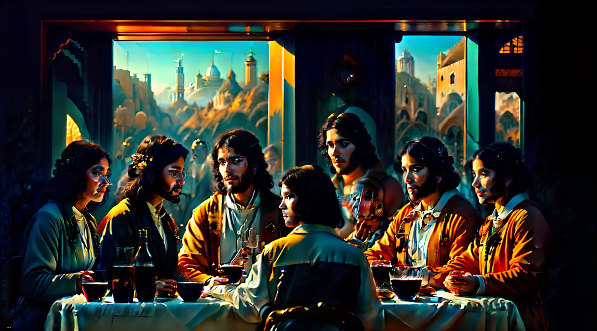 RECREATE THE PICTURE HOLY COMMUNION WITH ALL THE DISCIPLES