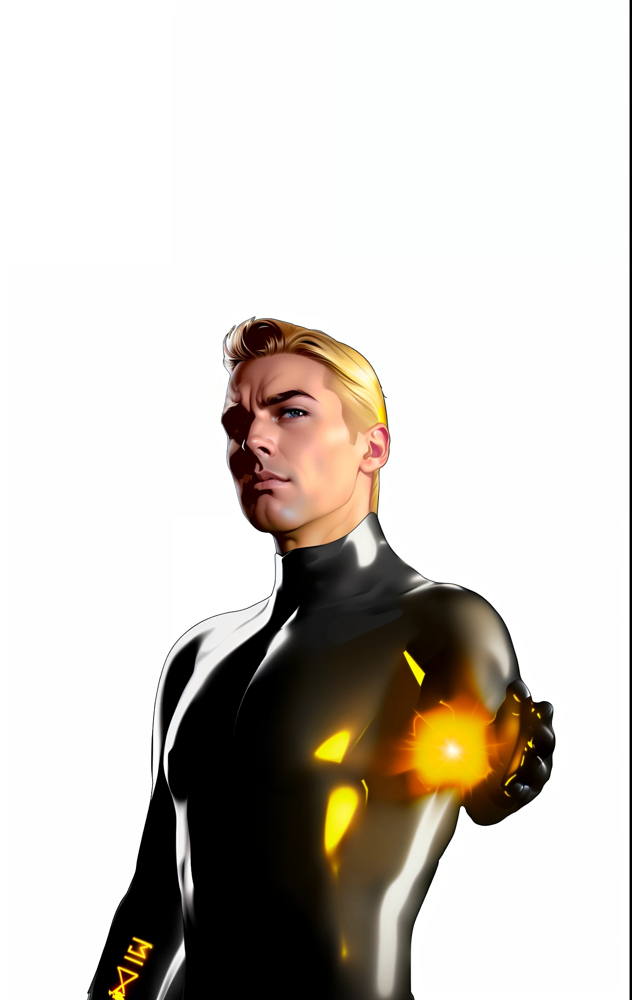 there is a man in a black suit holding a yellow light, textless, adam warlock, hq 4k phone wallpaper, flash gordon, amazing wallpaper, background artwork, hq 4k wallpaper, hd wallpaper, human torch, wallpaper background, phone wallpaper, epic graphic novel wallpaper, full resolution, wallpaper 4k, wallpaper 4 k, key art, thunderbolt