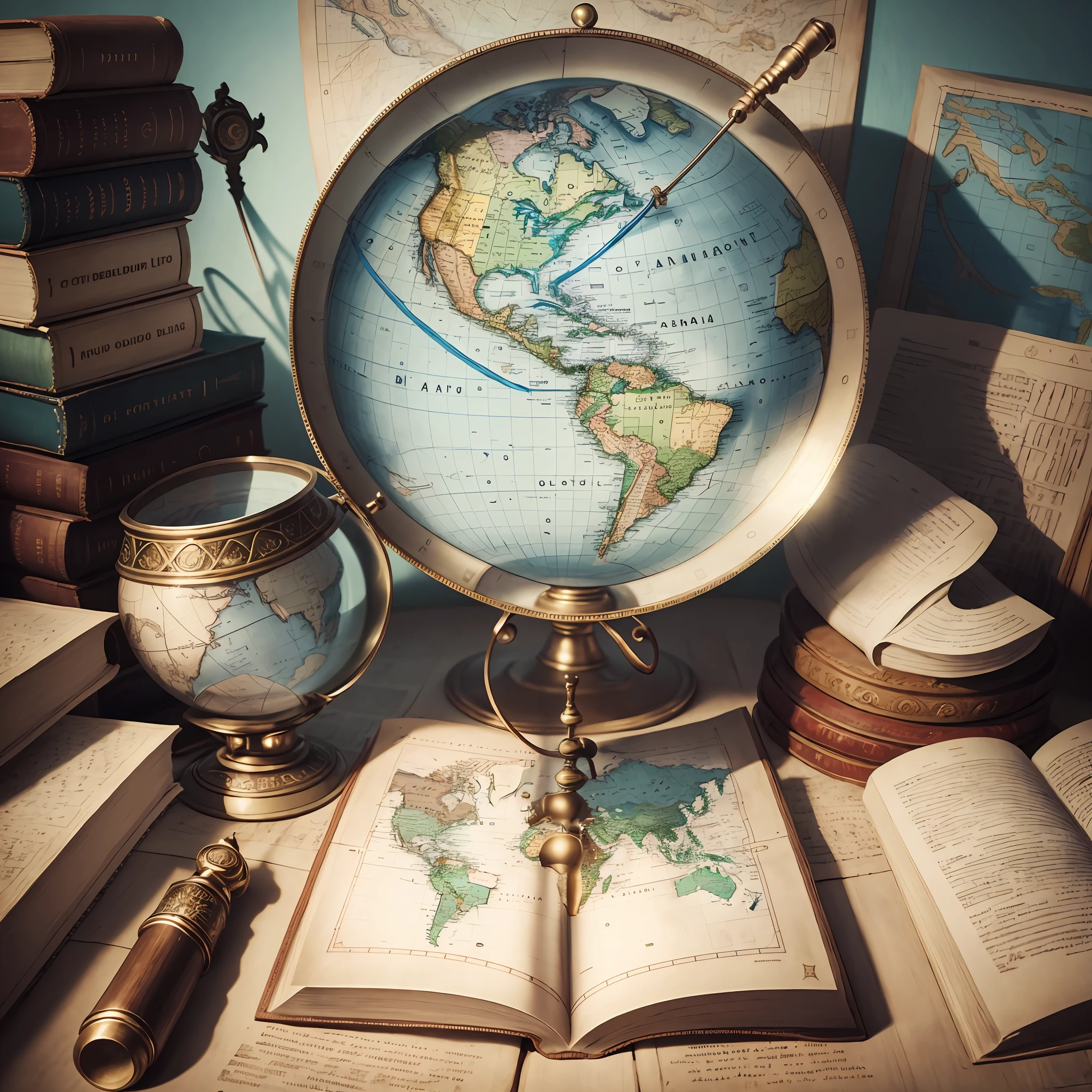 A hand holding a map, with a needle pointed at an unknown direction
A magnifying glass, with a graph or map on the sides, to represent the process of searching and discovering the channel
A book, opened on a page that contains interesting and unknown information
A statue of an explorer, with a flag or a magnifying glass in hand, to represent the role of the canal in discovering new facts and information. --auto --s2