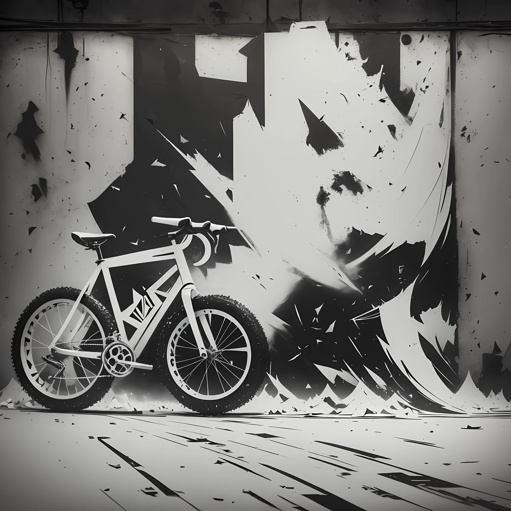 a black and white logo for a bike shop, excellent use of negative space, by Andrei Kolkoutine, by Aleksander Kobzdej, 🚿🗝📝, minimalistic logo, by Adam Rex, biker, bicycle, by Tadeusz Makowski, by Mirko Rački, by Ota Bubeníček --auto --s2