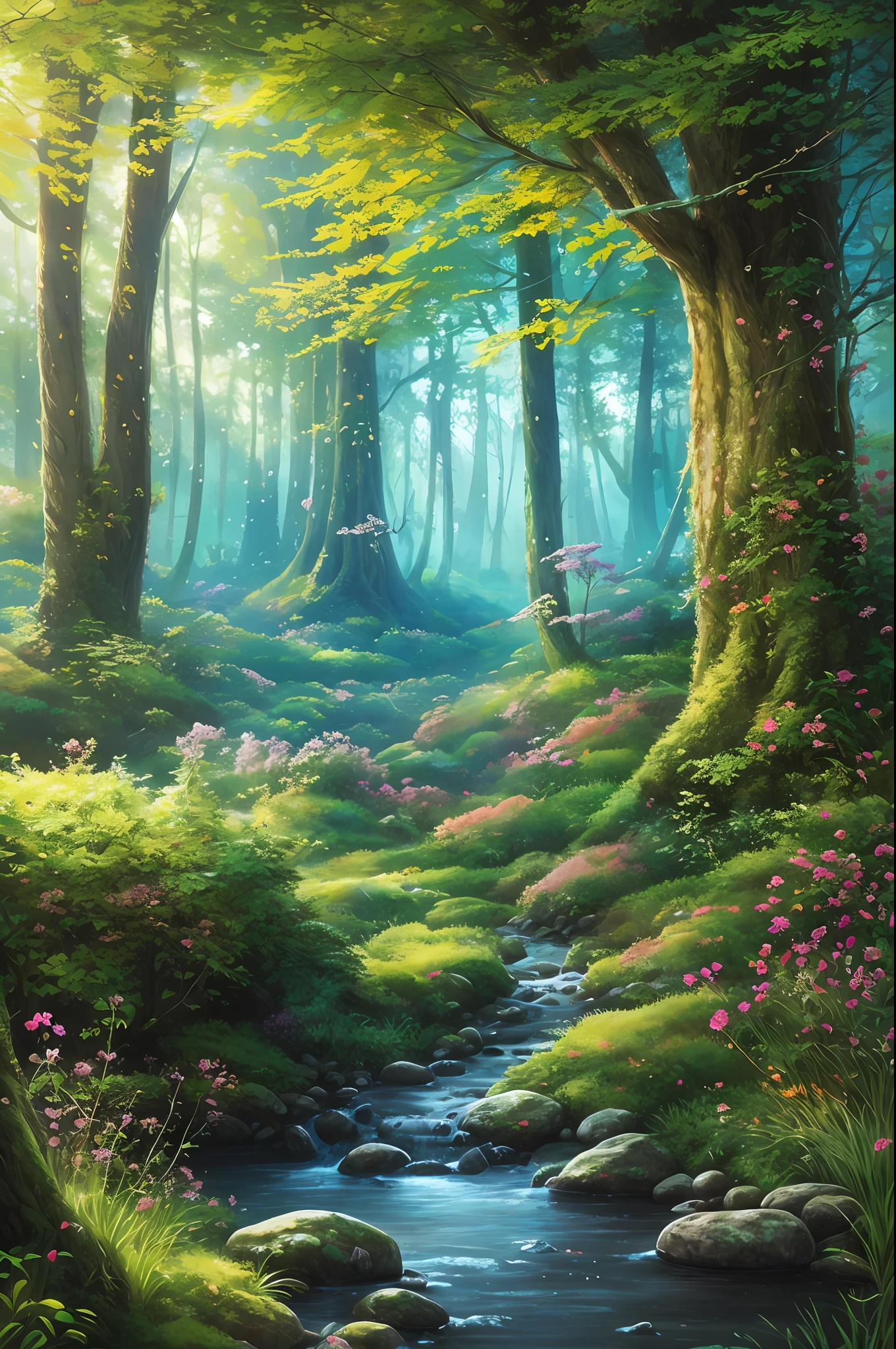 masterpiece, best quality, high quality,extremely detailed CG unity 8k wallpaper, An enchanting and dreamy scene of a fantasy forest, with towering trees, glowing mushrooms, and hidden fairy glens, creating a sense of mystique and enchantment, artstation, digital illustration, intricate, trending, pastel colors, oil paiting, award winning photography, Bokeh, Depth of Field, HDR, bloom, Chromatic Aberration ,Photorealistic,extremely detailed, trending on artstation, trending on CGsociety, Intricate, High Detail, dramatic, art by midjourney