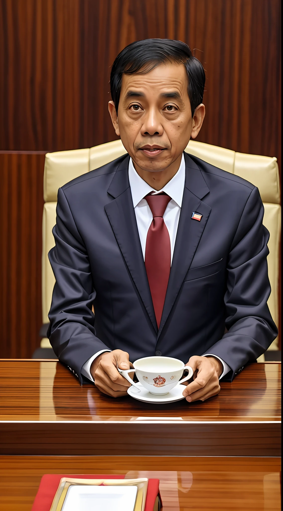 President Jokowi Dodo drinking tea