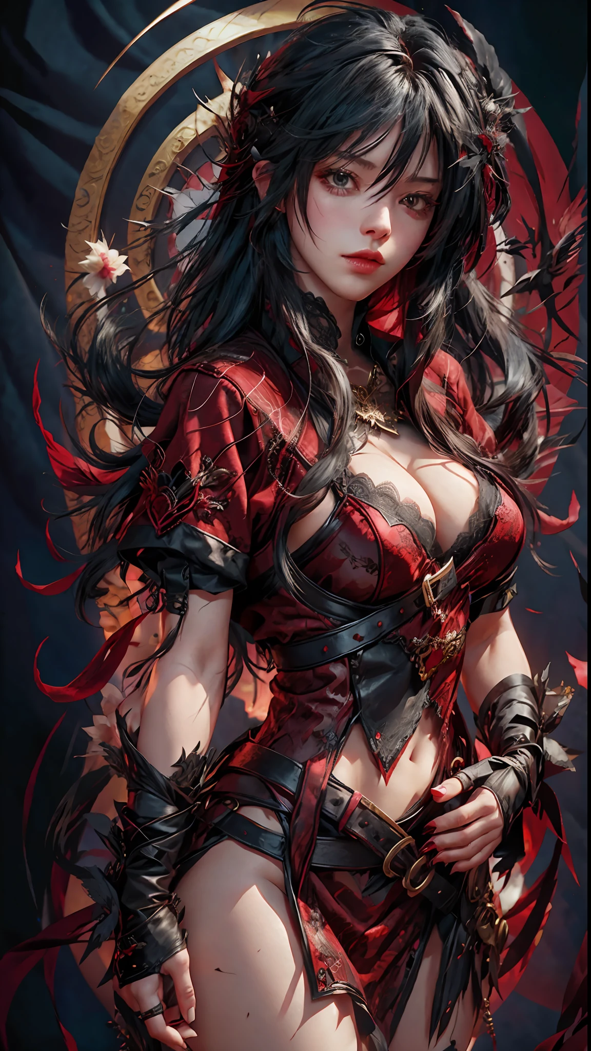 velvet crowe character,beautiful,sexy,red,4k,hdr,upscale --auto --s2