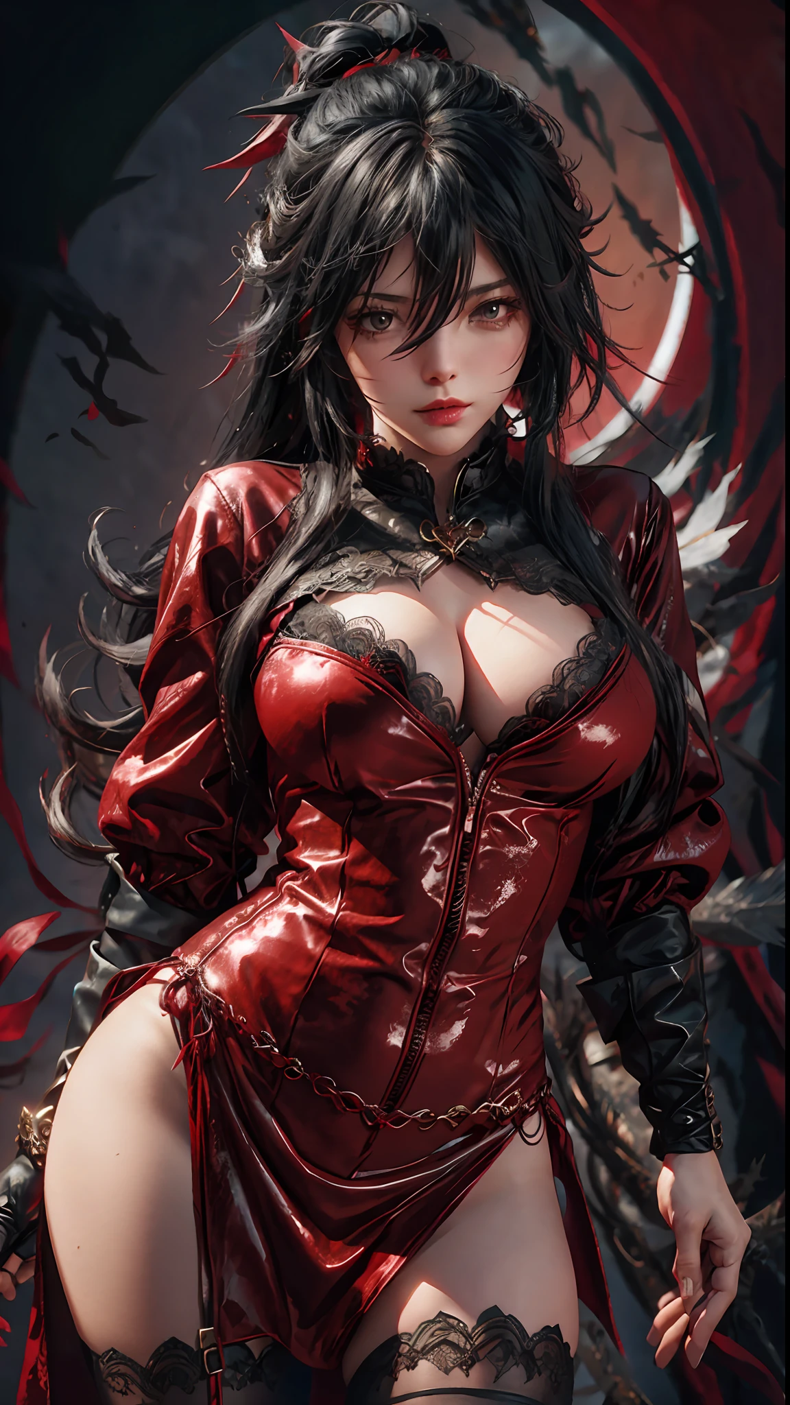 velvet crowe character,beautiful,sexy,red,4k,hdr,upscale --auto --s2