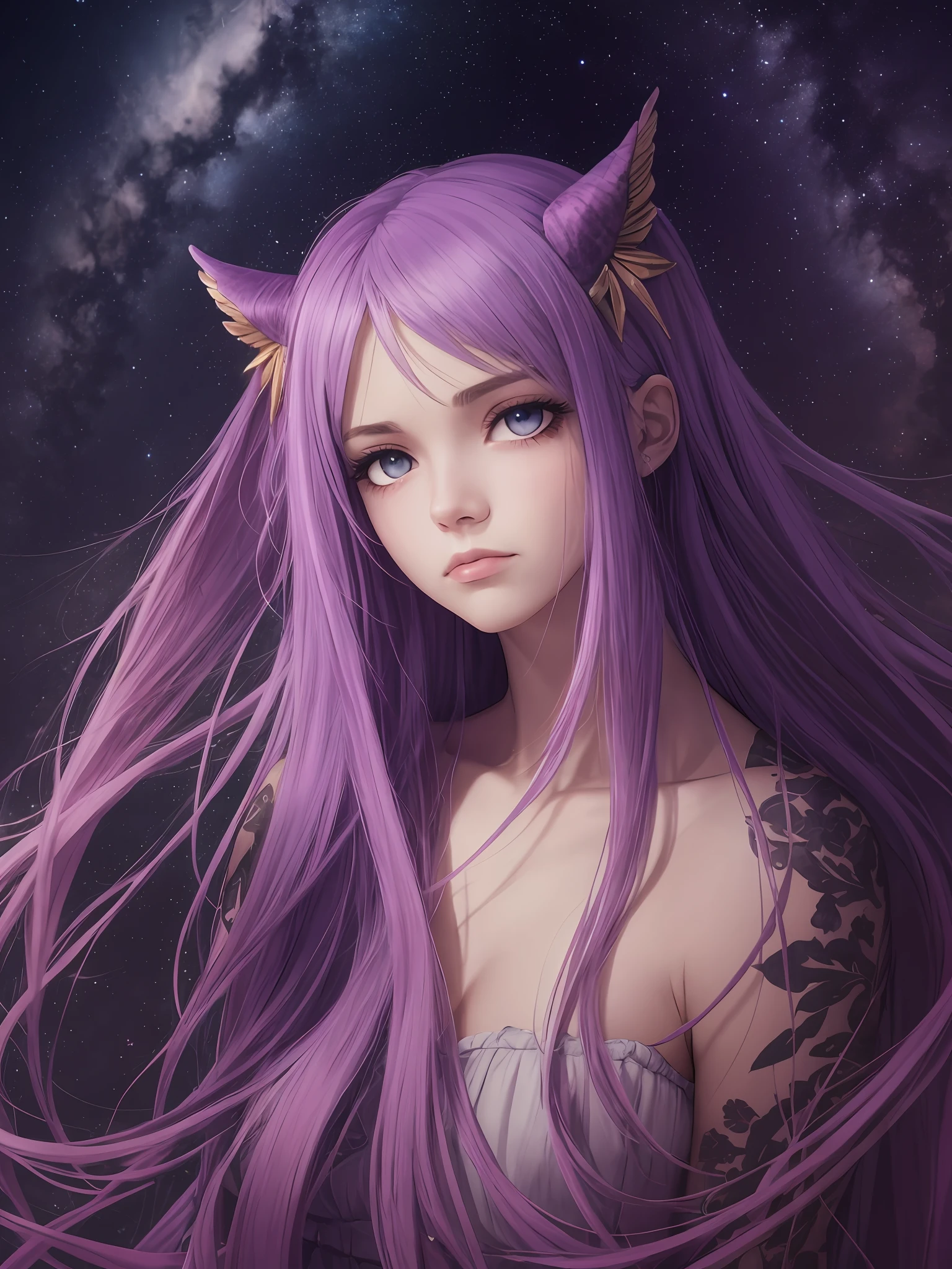 lilith, sad face, night sky --auto --s2