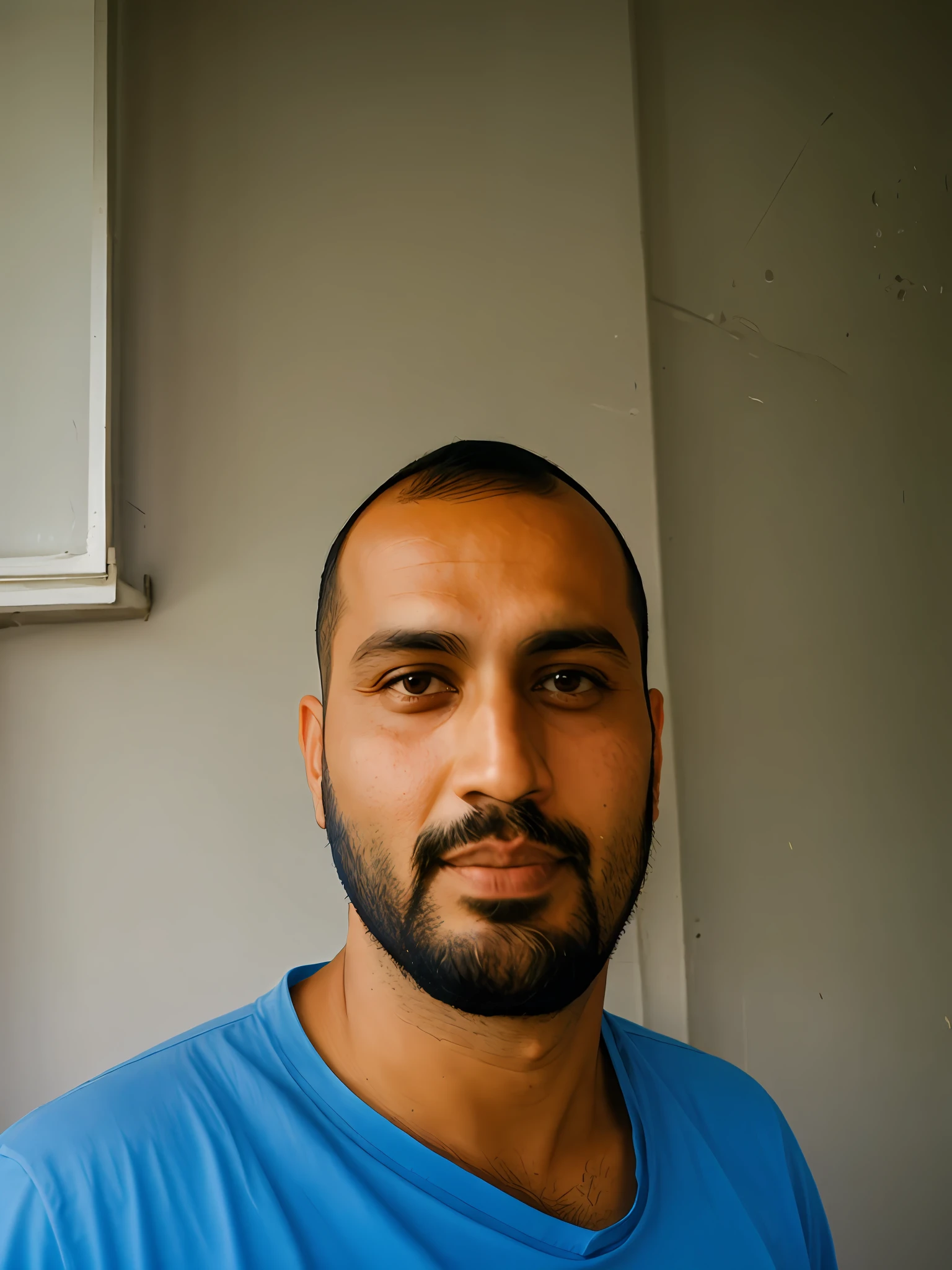 there is a man with a beard and a blue shirt, mohamed reda, mohamed chahin, adar darnov, inspired by Volkan Baga, bald with short beard, with a small beard, ahmad merheb, (38 years old), without beard, 2 9 years old, 3 2 years old, 2 8 years old, 2 7 years old