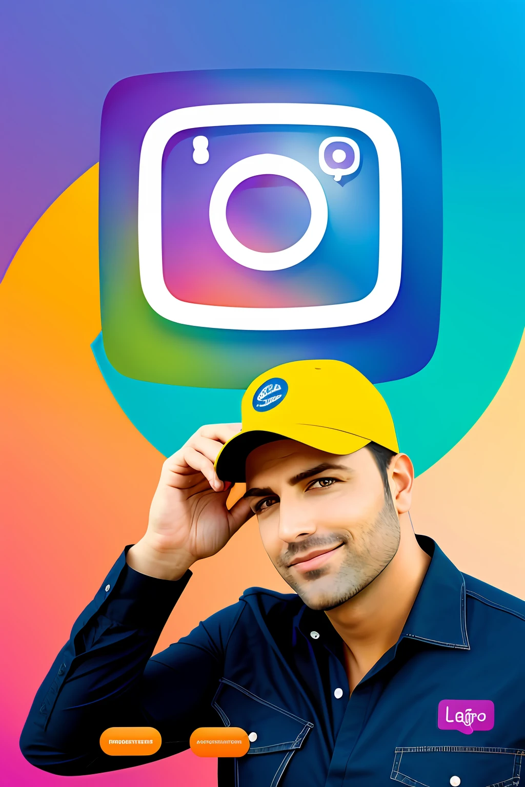Create a logo for instagram page whose name is los cabelos