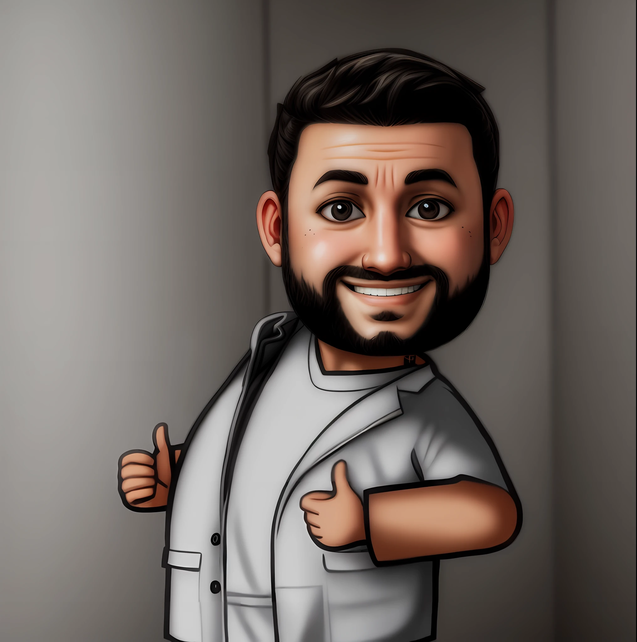 ( Ultra Realistic ) 35 years, Brazilian, Anime, welding, locksmith, realistic, fat, 4k , black eyes --v 4