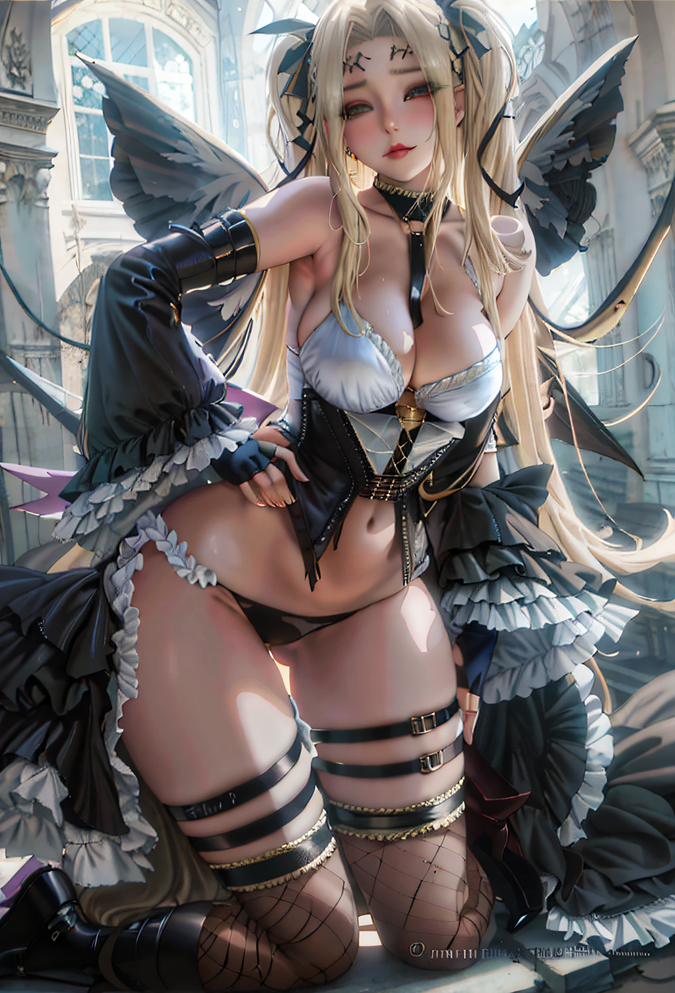 anime - style image of a sexy woman dressed in a corset and wings, extremely detailed artgerm, anime goddess, seductive anime girl, gothic maiden anime girl, beautiful alluring anime woman, villainess has black angel wings, 8k high quality detailed art, beautiful succubus, artgerm on artstation pixiv, 2b, 2 b, anime fantasy artwork --auto --s2