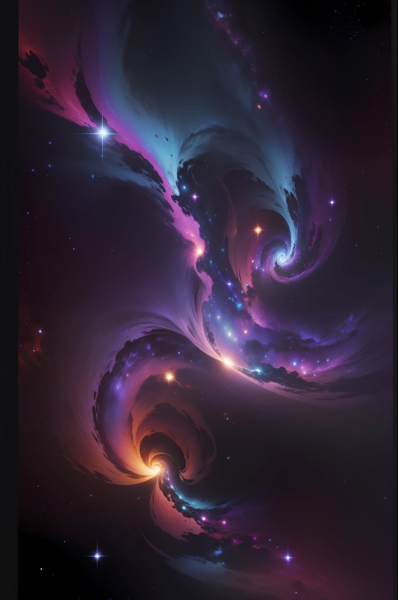 Galaxy, vivid colors, FHD