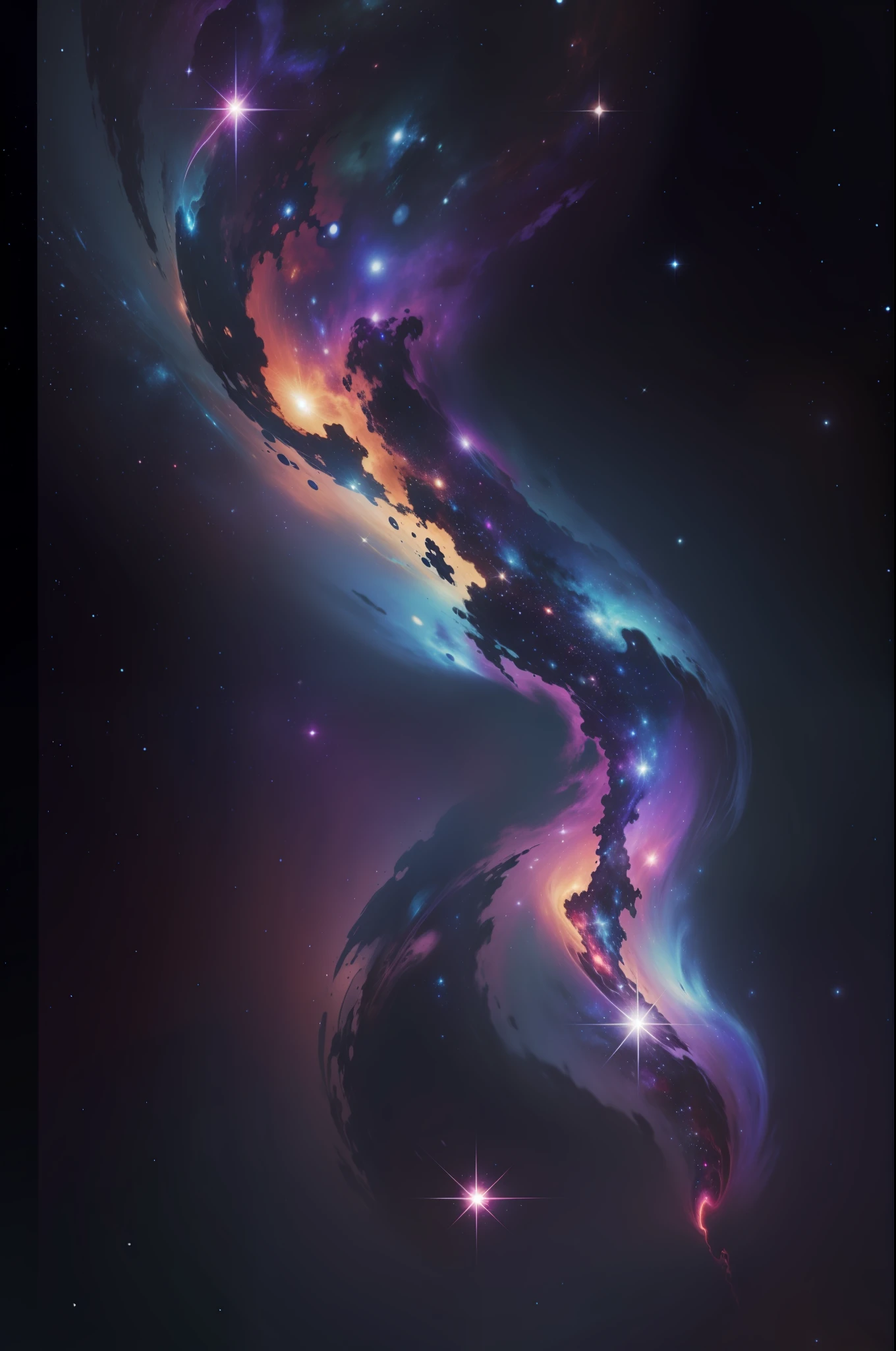 Galaxy, vivid colors, FHD