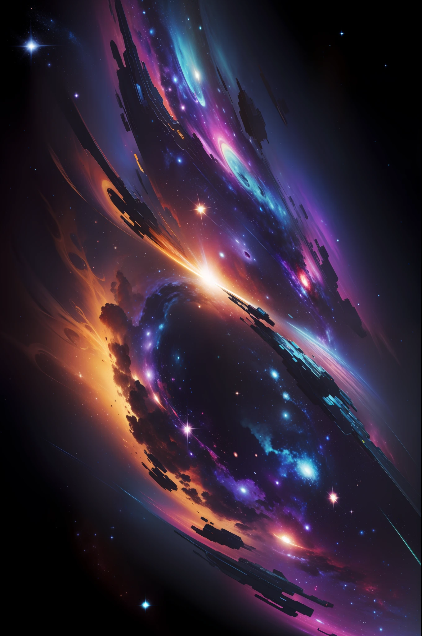 Galaxy, vivid colors, 16k